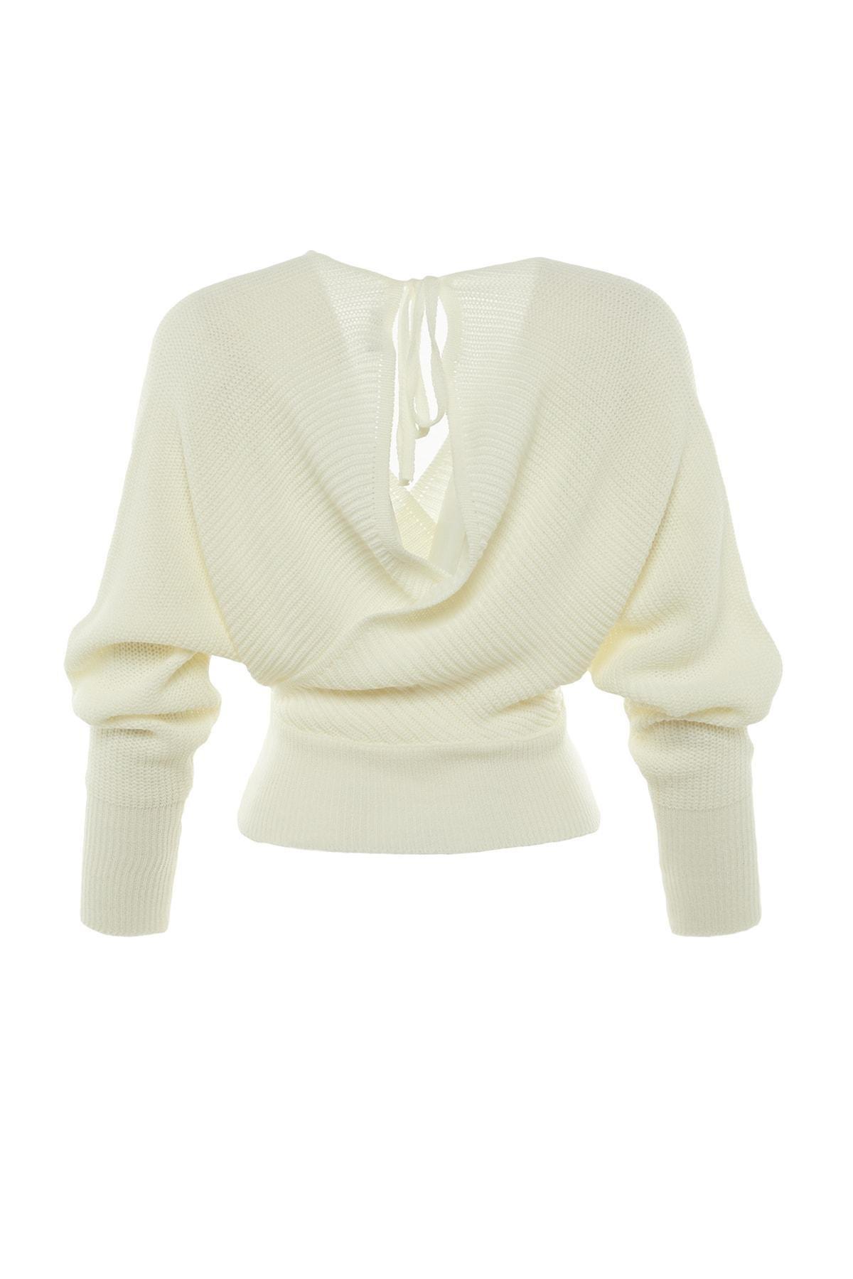 White Double-Breasted Sweater, , large image number 6