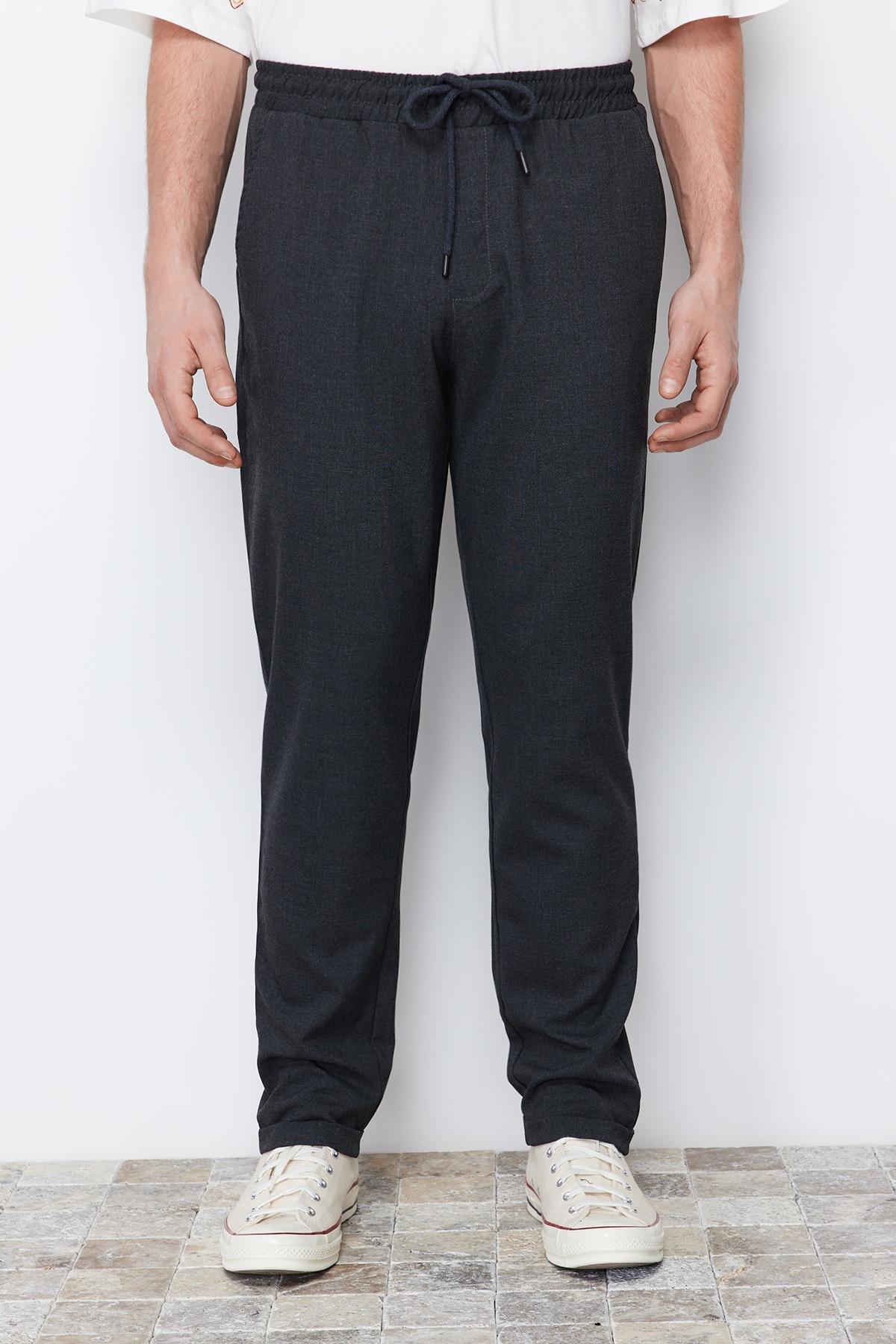 Grey Mid Waist Slim Pants, C101_6999, large image number 14
