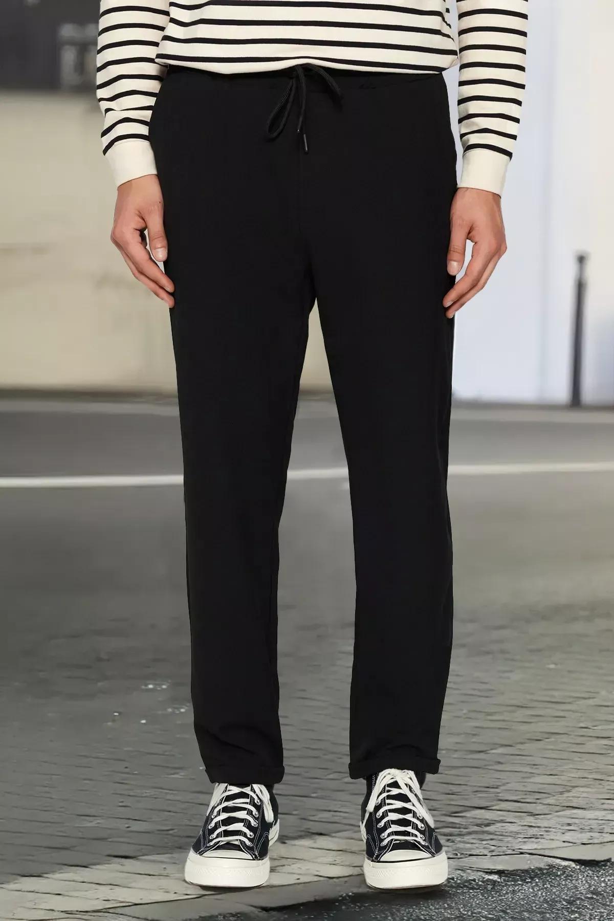 Black Slim Pants, Black, large image number 2