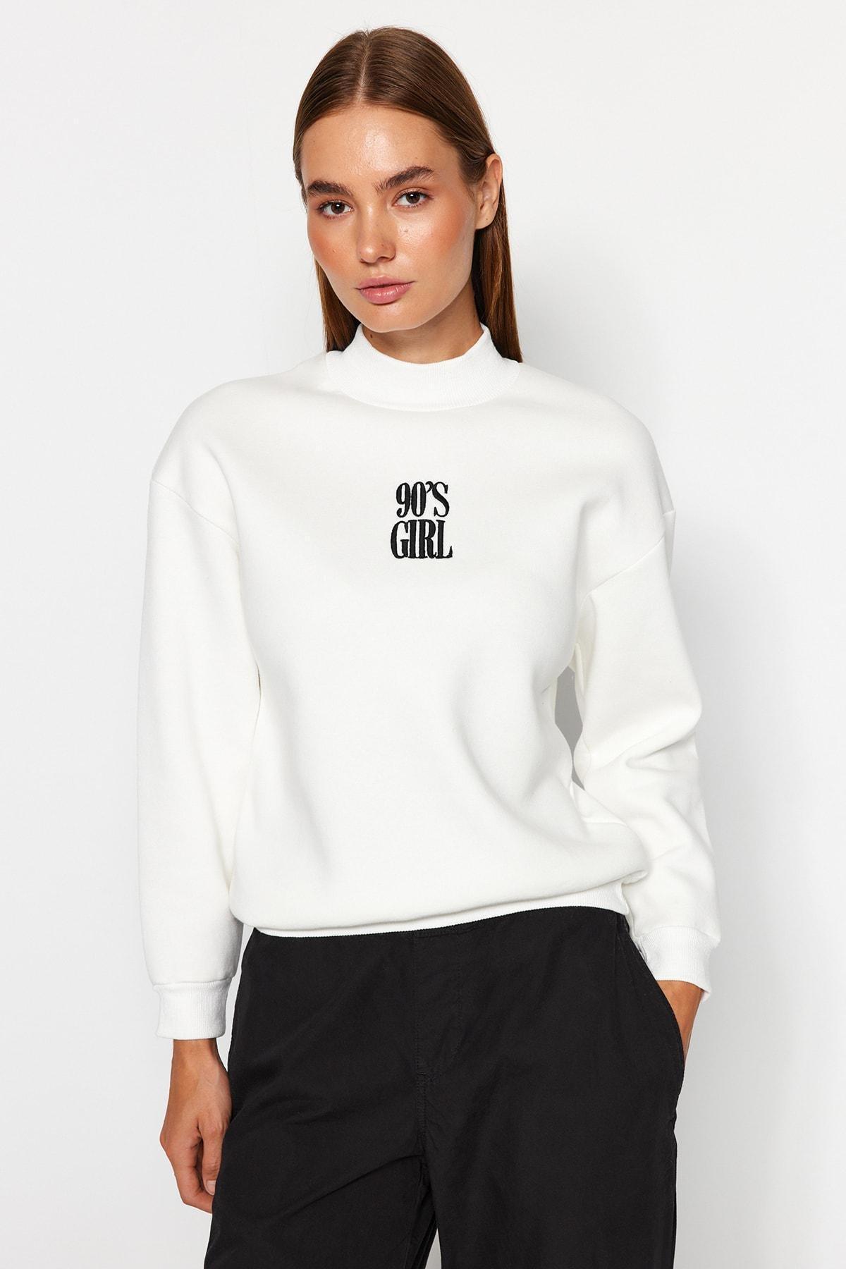 White Regular Sweatshirt, , large image number 0