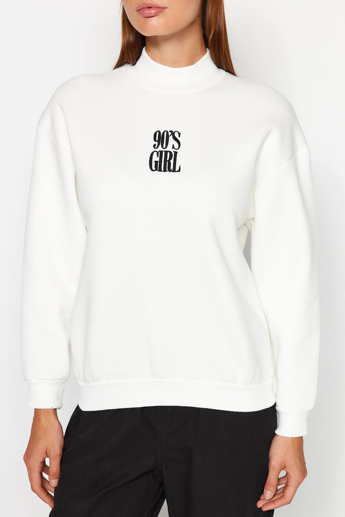 White Regular Sweatshirt, , large image number 2