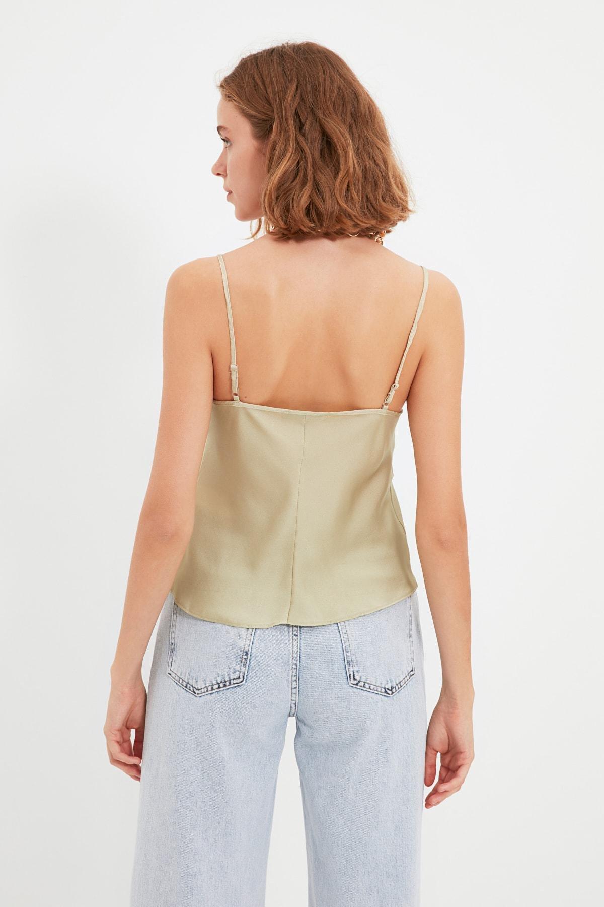 Green Cowl Neck Blouse, , large image number 8