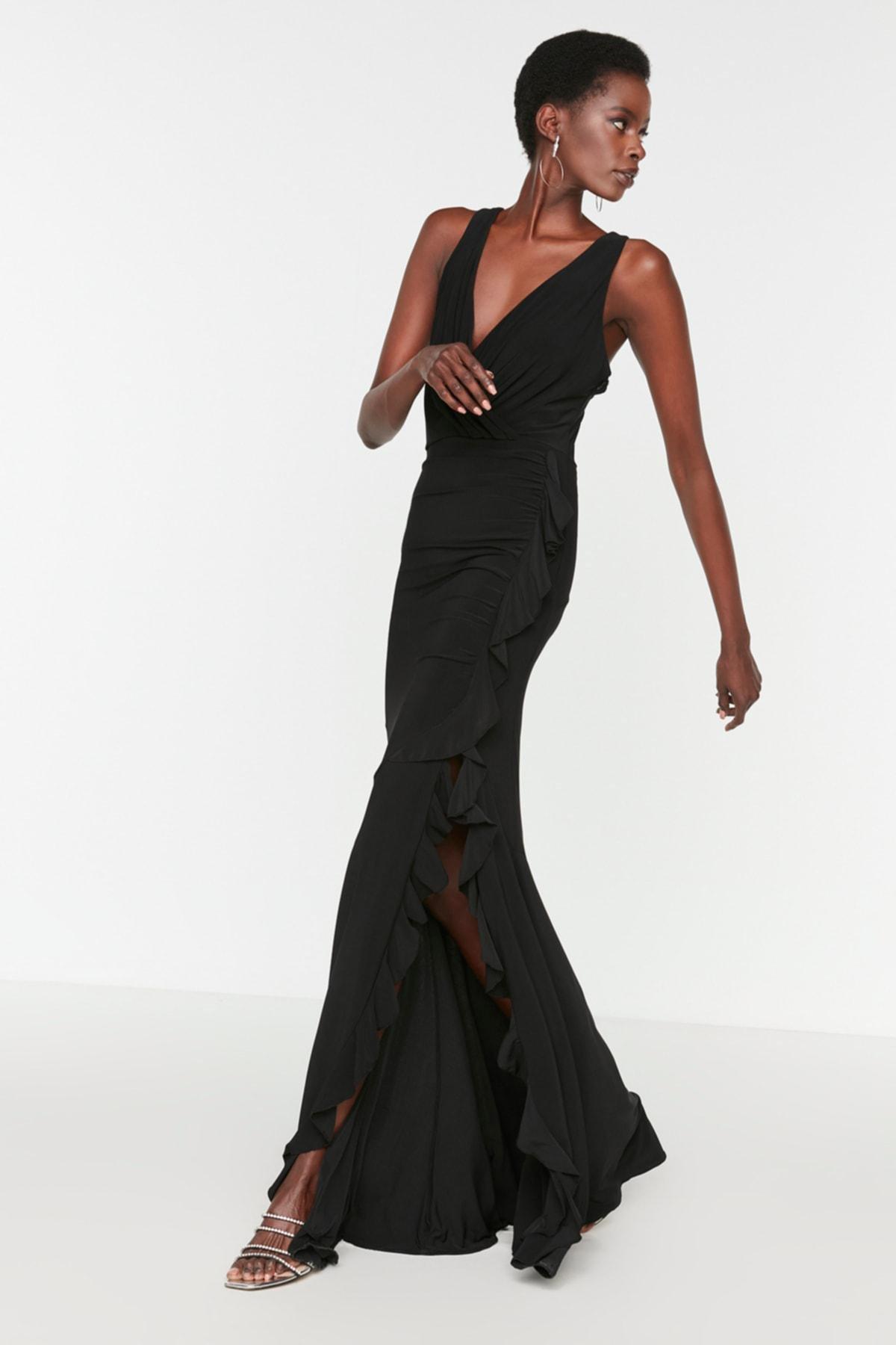 Black Mermaid Occasionwear Maxi Dress, , large image number 1
