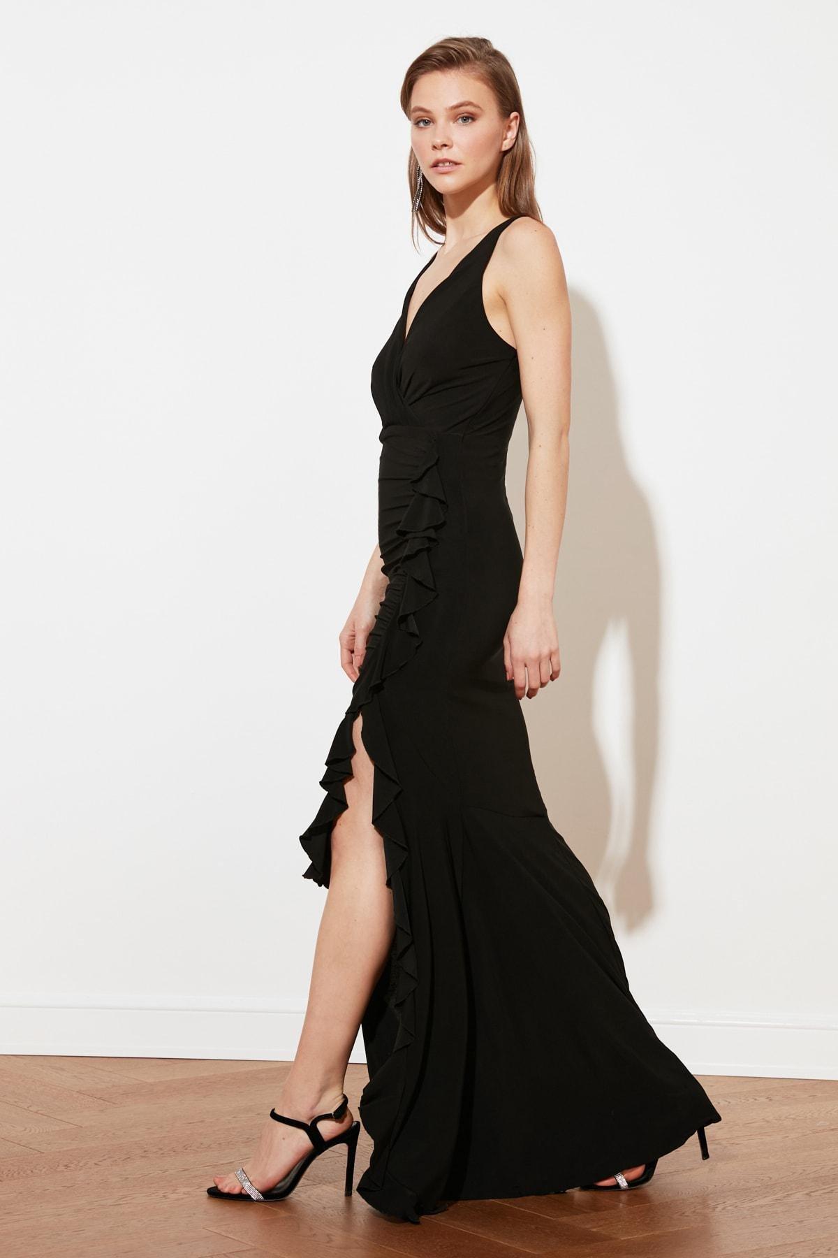 Black Mermaid Occasionwear Maxi Dress, , large image number 6