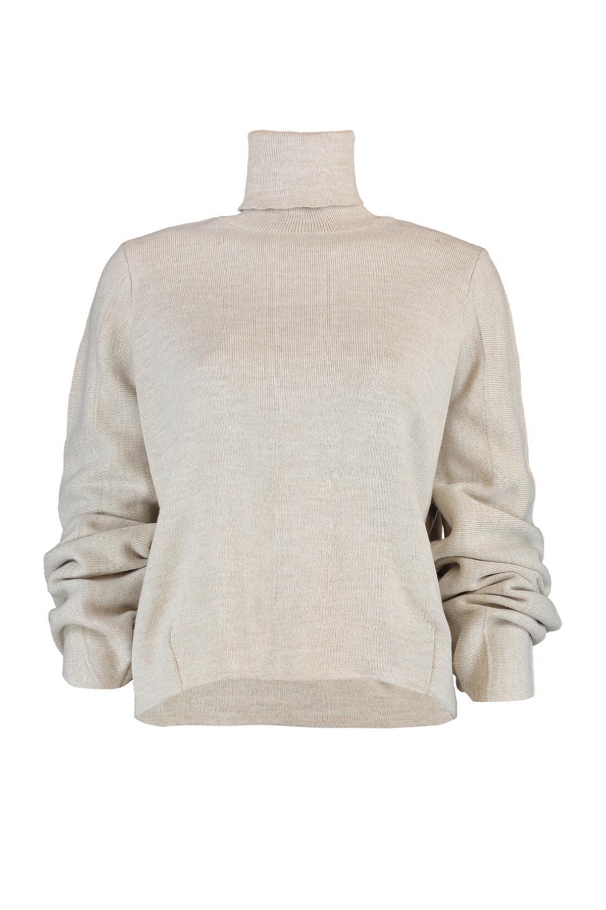 Grey Long Sleeve Detailed Sweater, Gray, large image number 5