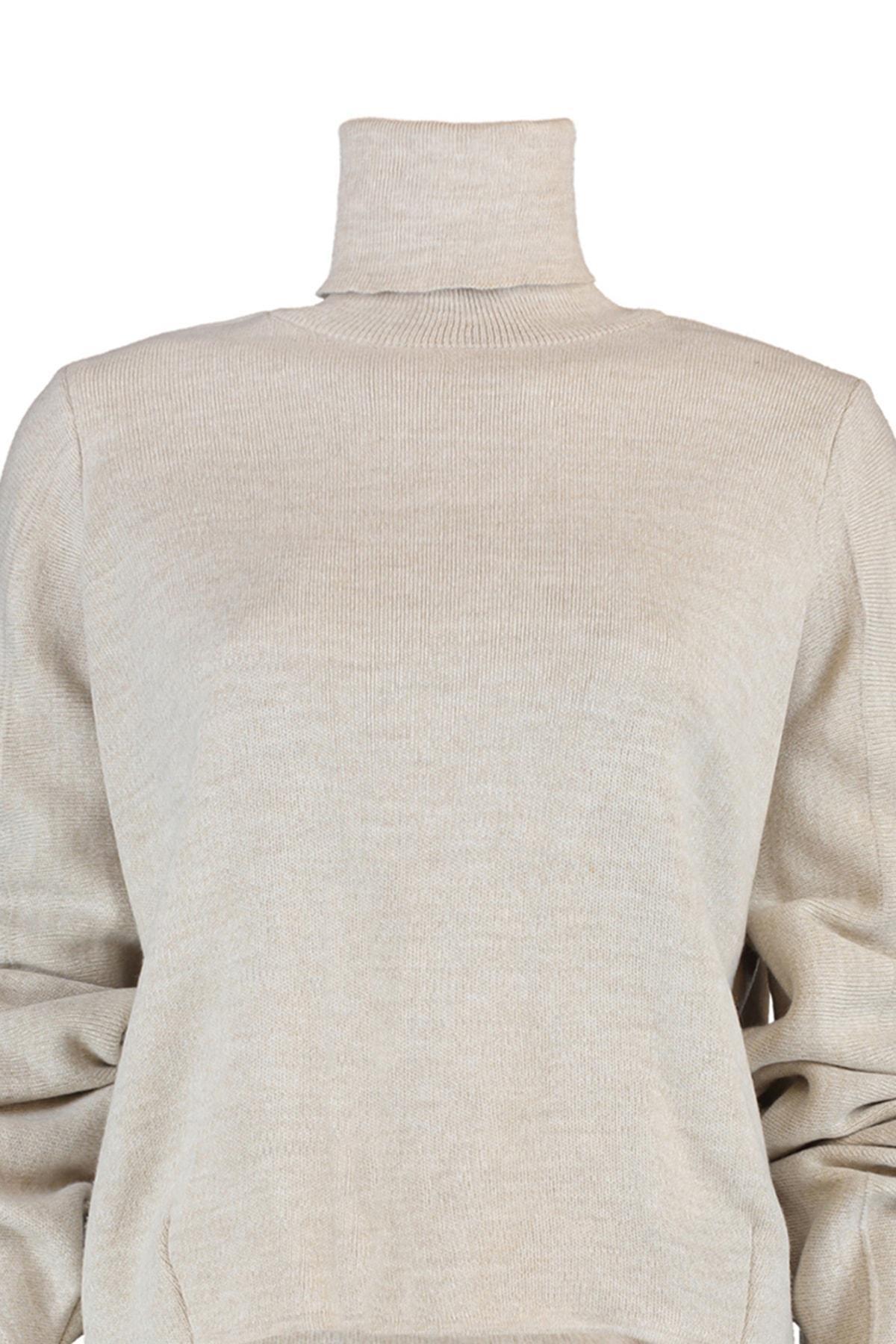 Grey Long Sleeve Detailed Sweater, Gray, large image number 6