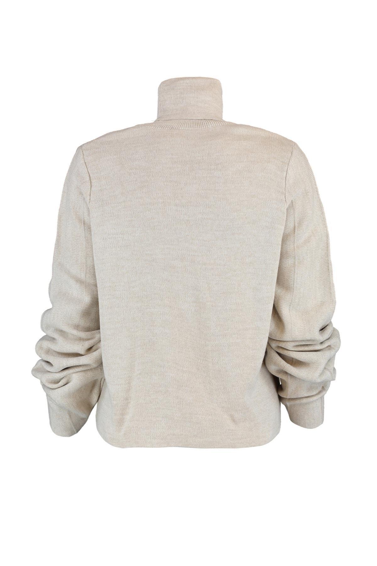 Grey Long Sleeve Detailed Sweater, Gray, large image number 7