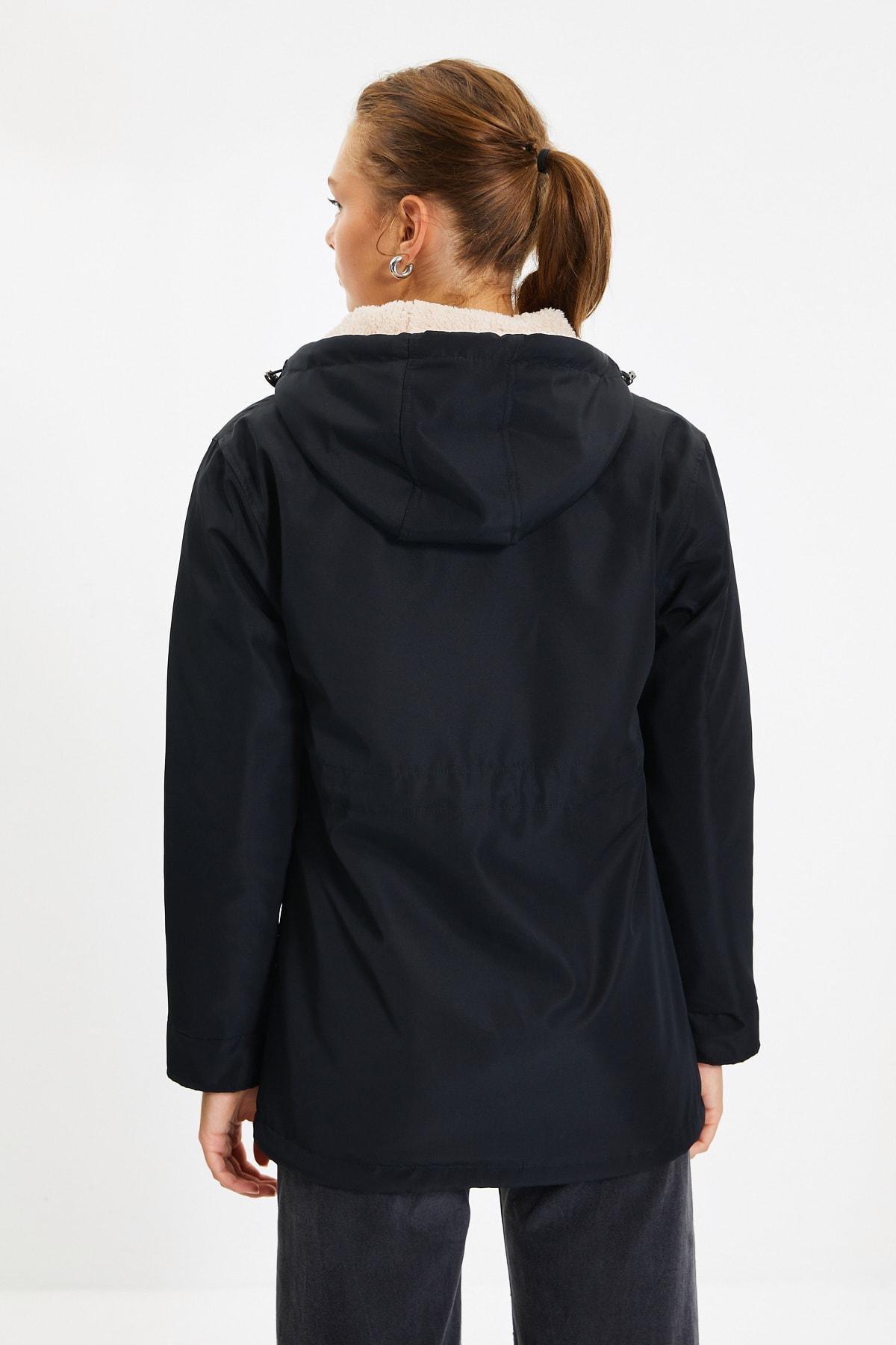 Black Parkas Midi Coat, , large image number 8