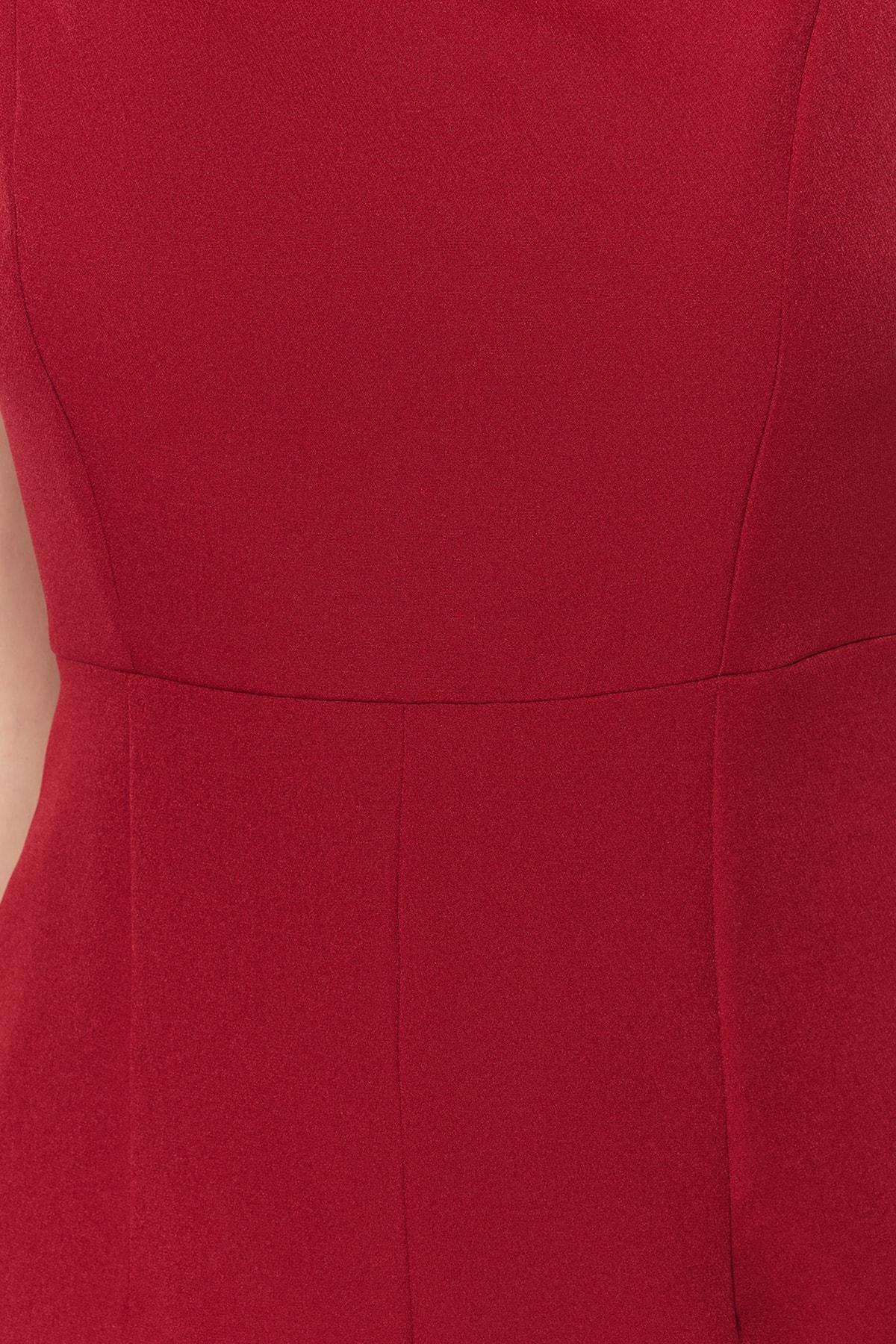 Burgundy Midi Slit Strap Dress, , large image number 4