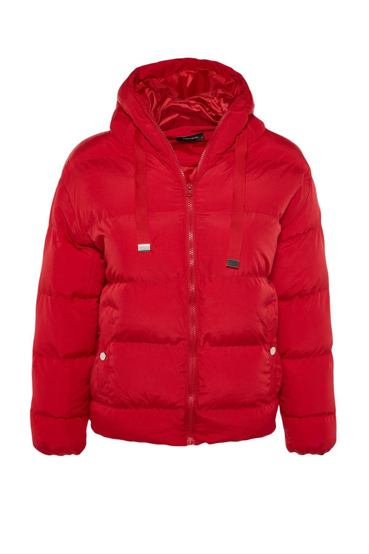 Red Puffer Oversize Jacket, , large image number 5