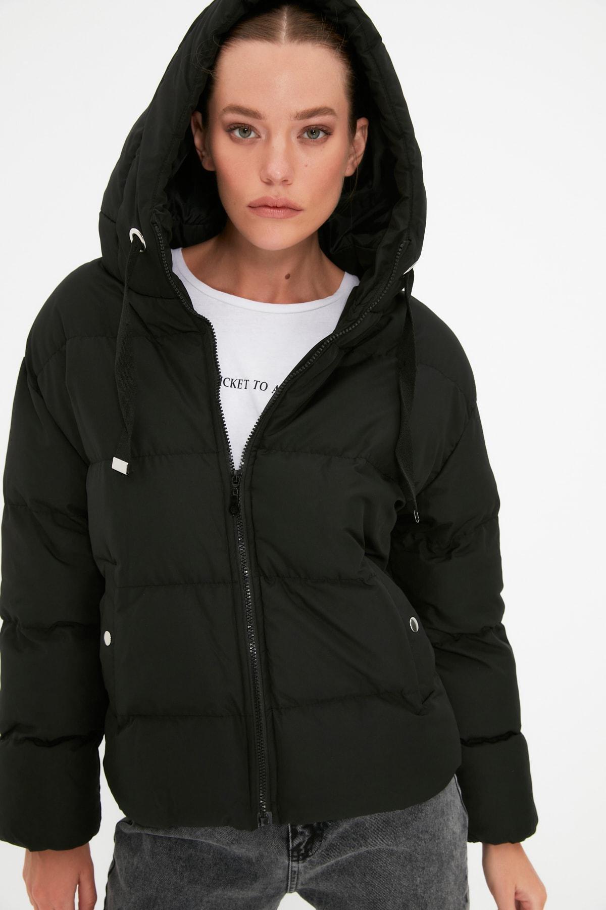 Black Puffer Oversize Jacket, , large image number 3