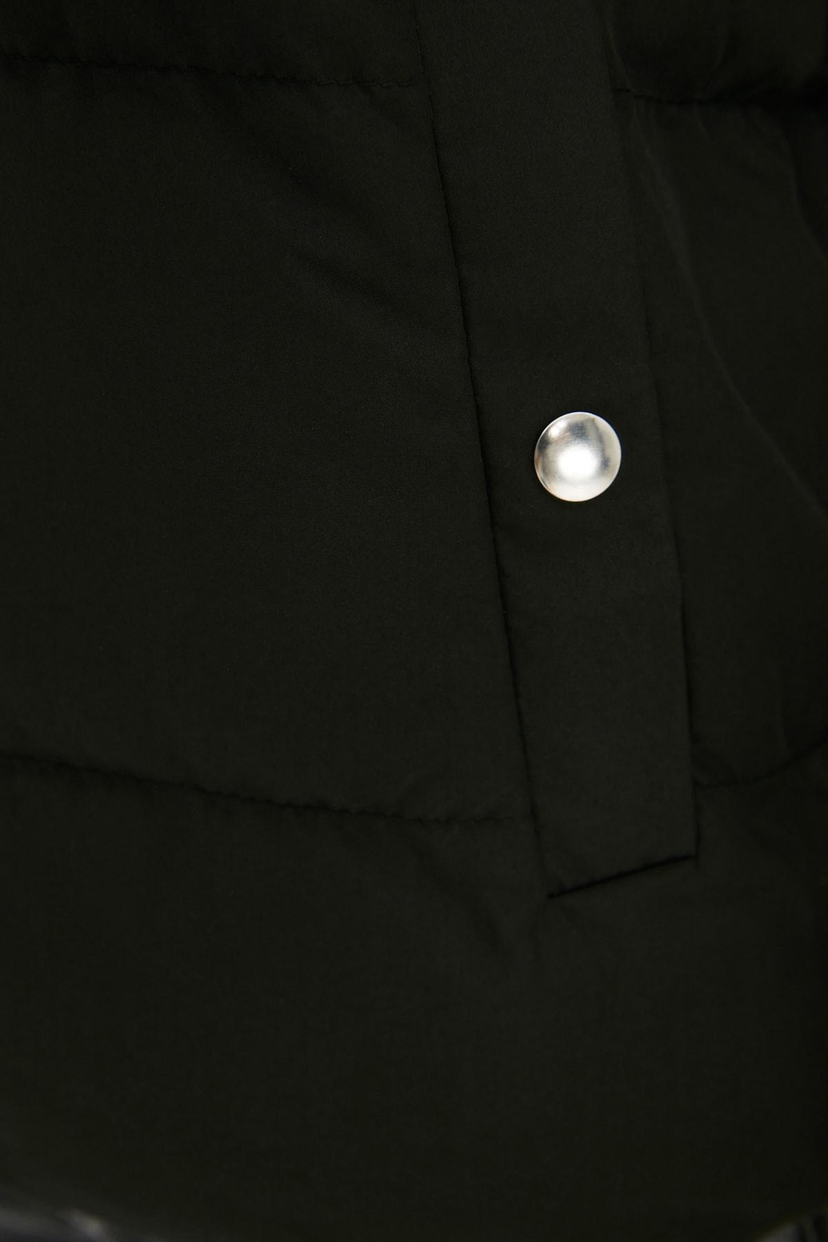 Black Puffer Oversize Jacket, , large image number 4