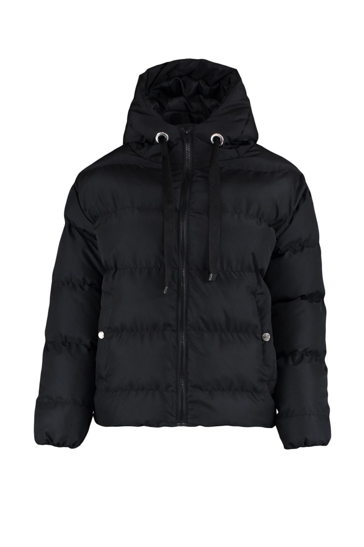 Black Puffer Oversize Jacket, , large image number 5