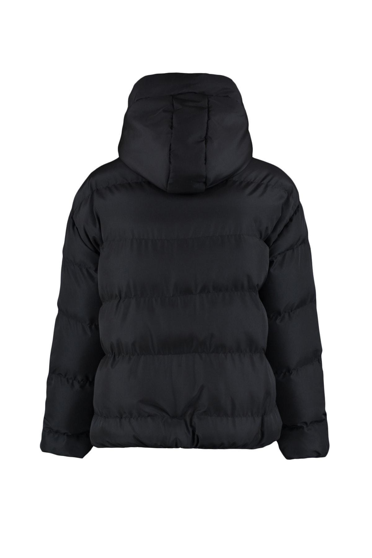 Black Puffer Oversize Jacket, , large image number 7