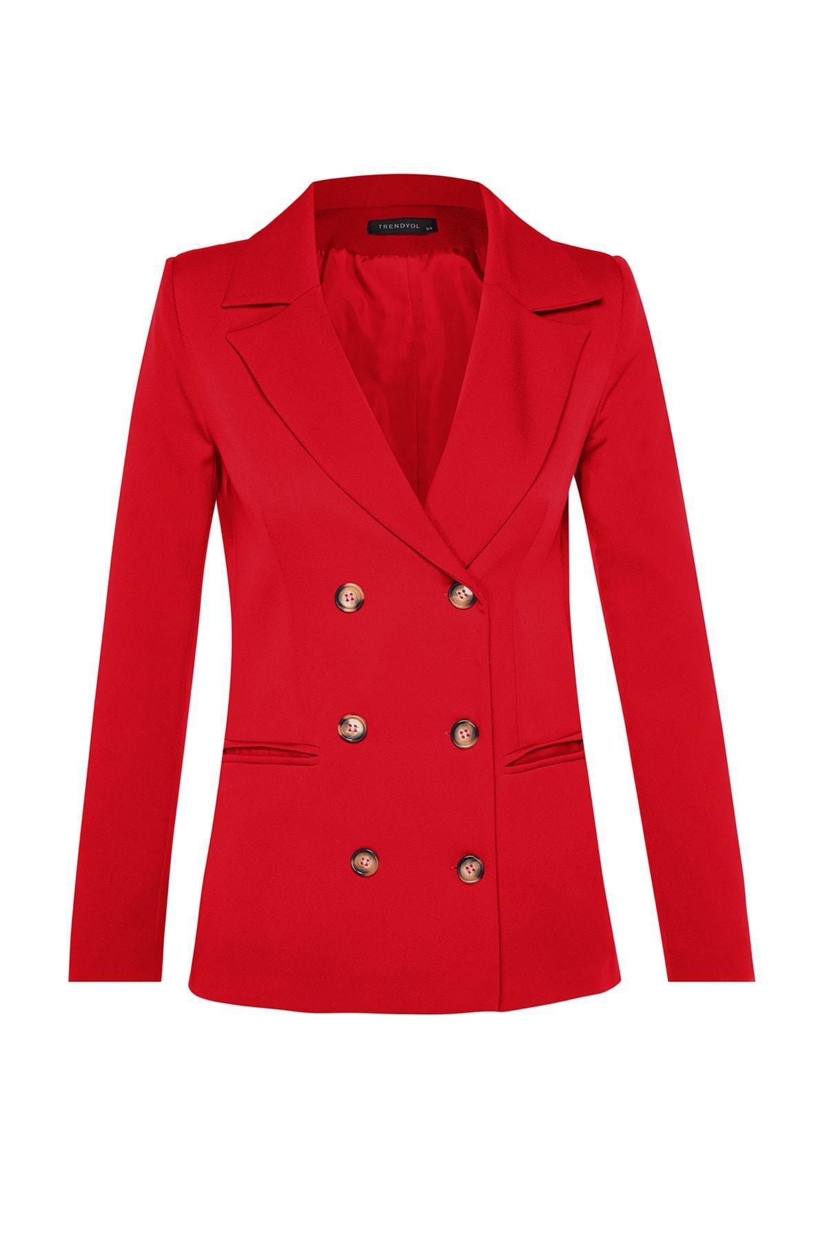 Red Oversize Blazer, , large image number 5