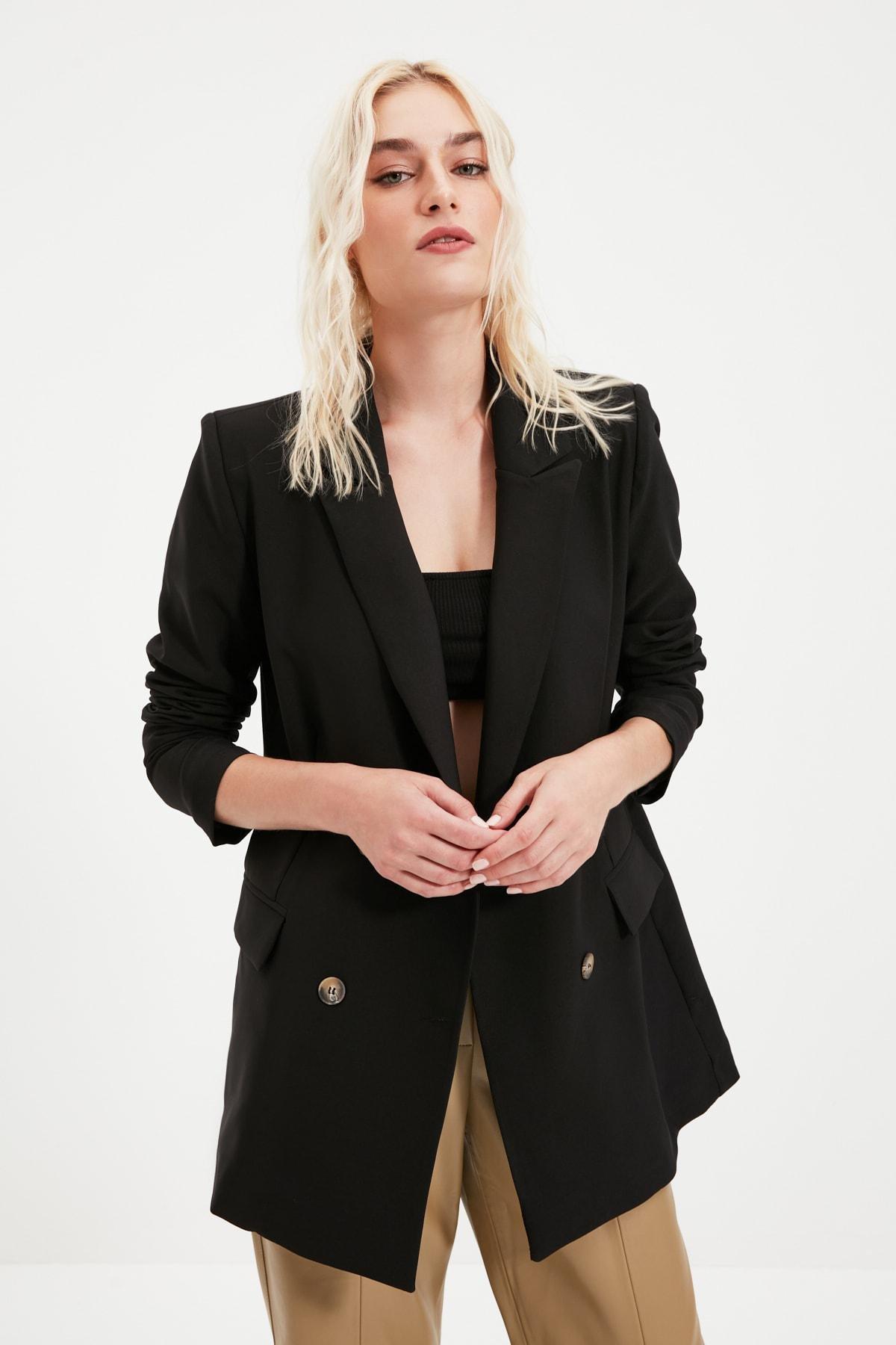 Black Oversize Blazer, , large image number 0