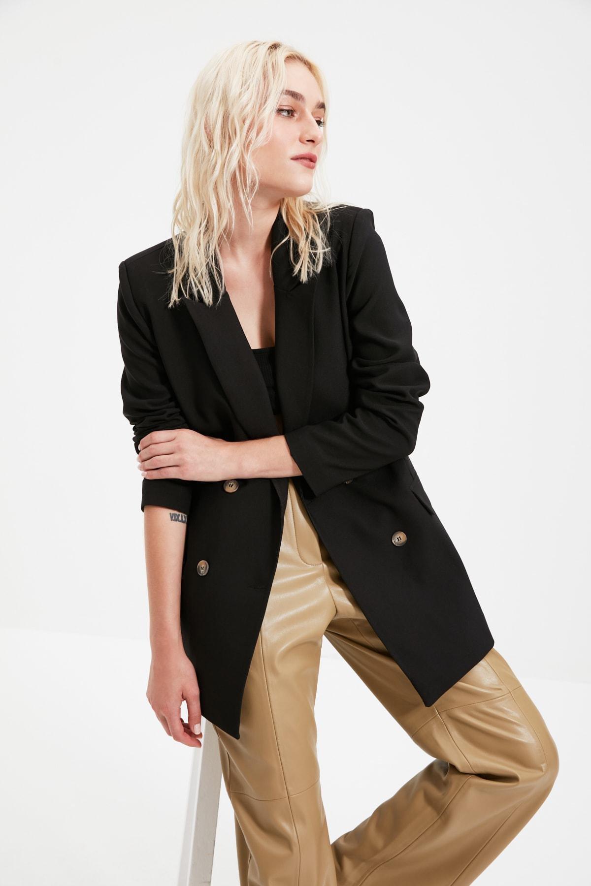 Black Oversize Blazer, , large image number 1