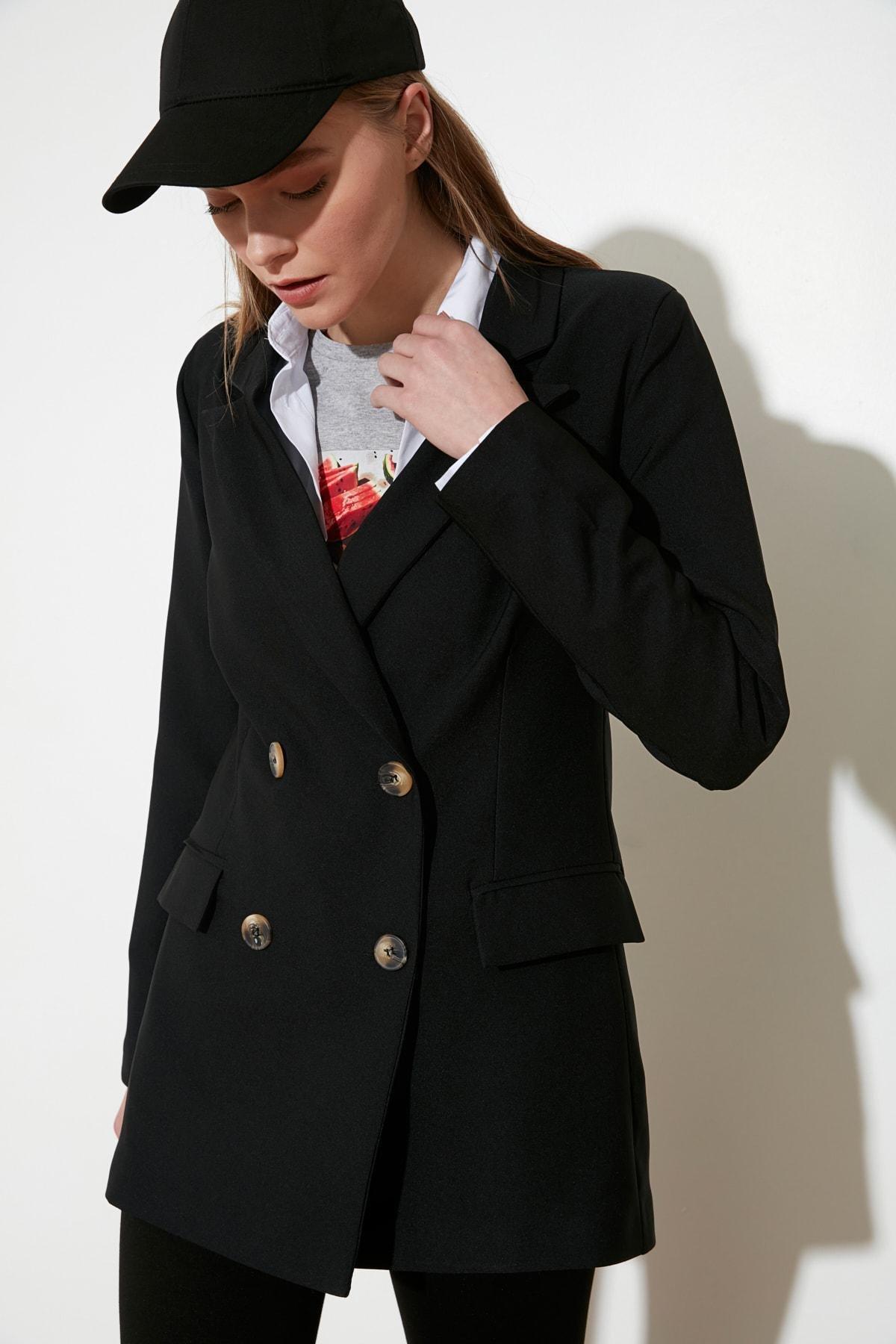 Black Oversize Blazer, , large image number 7