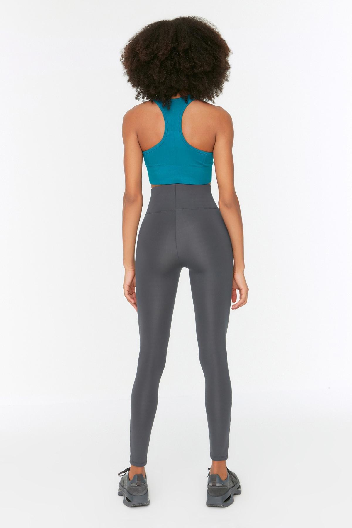Grey Full Length Sporty Tights, , large image number 9