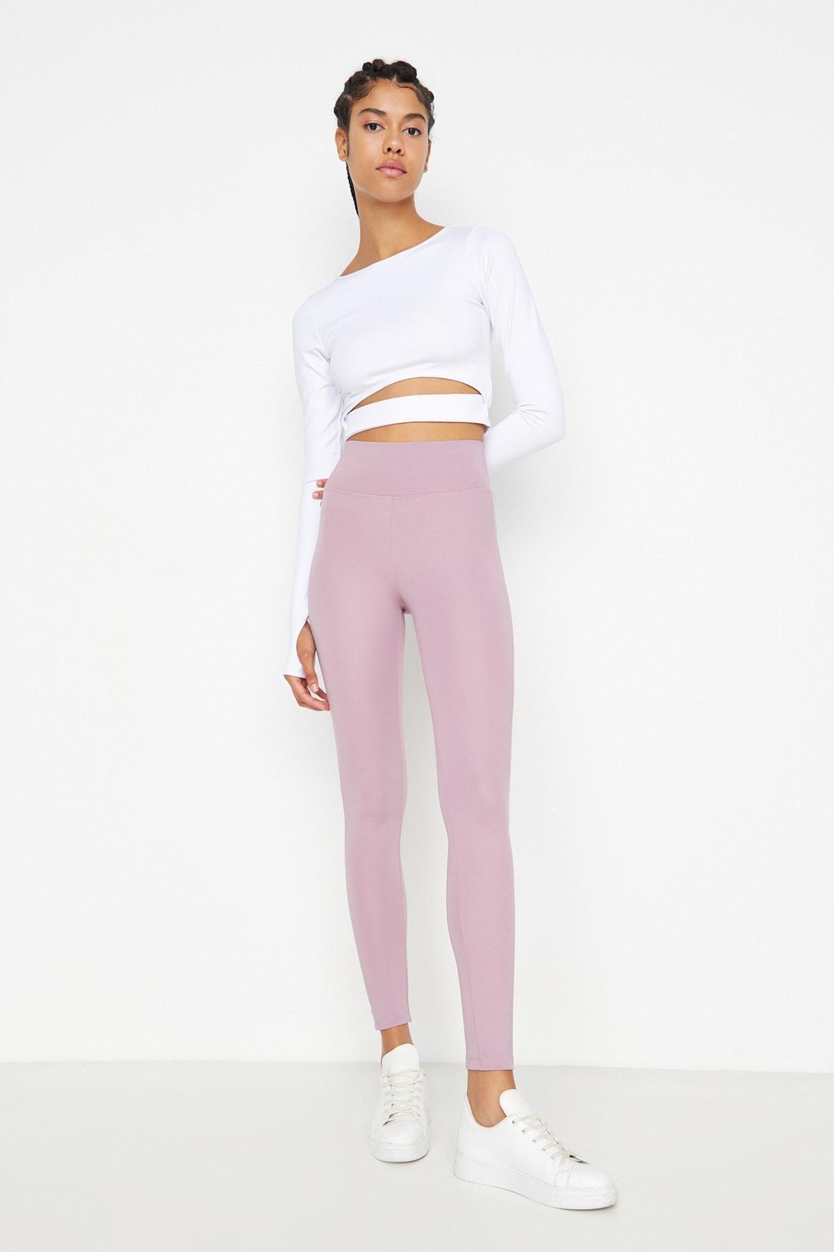 Pink High Waist Skinny Sports Leggings, , large image number 1