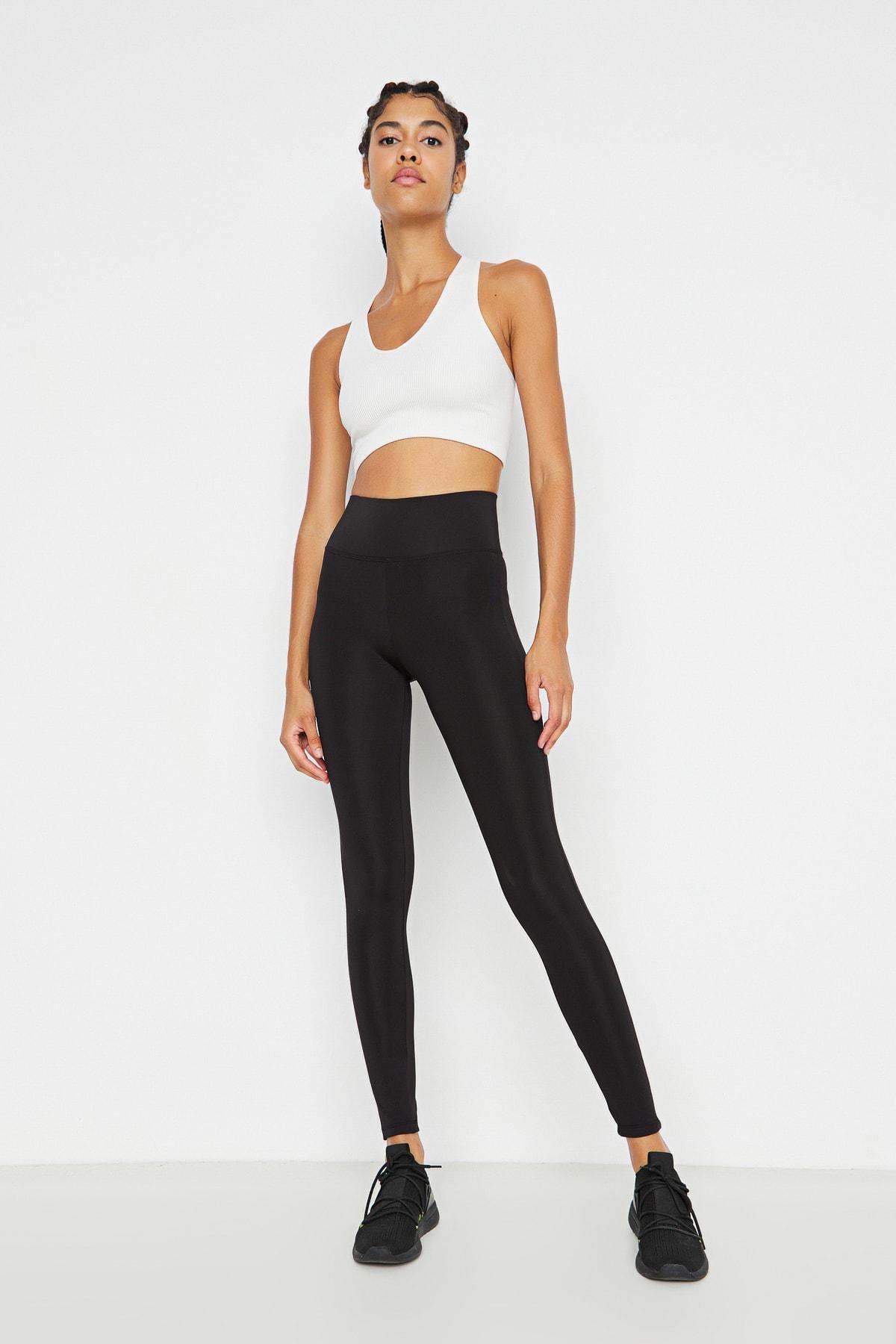 Black High Waist Leggings, , large image number 0