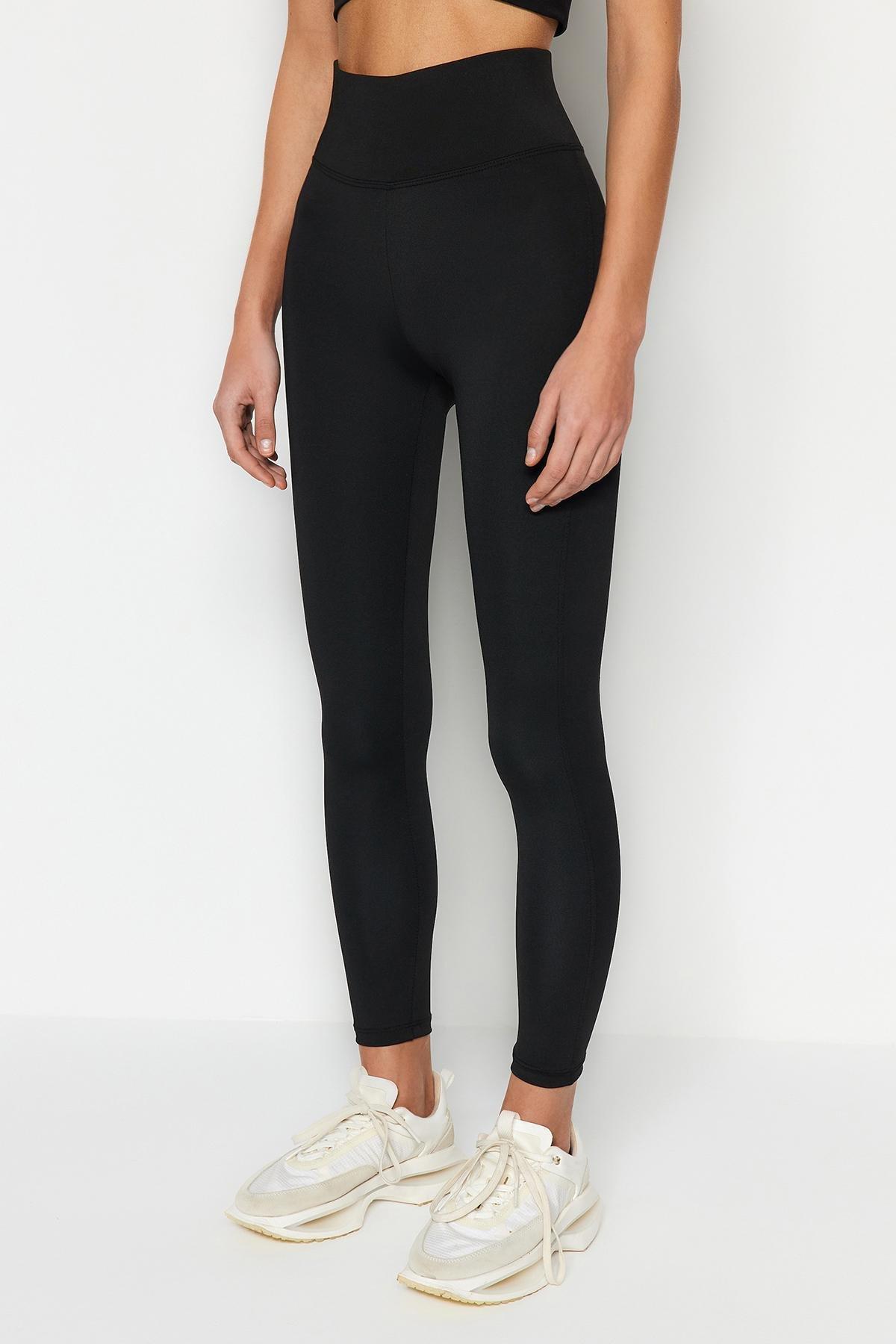 Black High Waist Leggings, , large image number 4