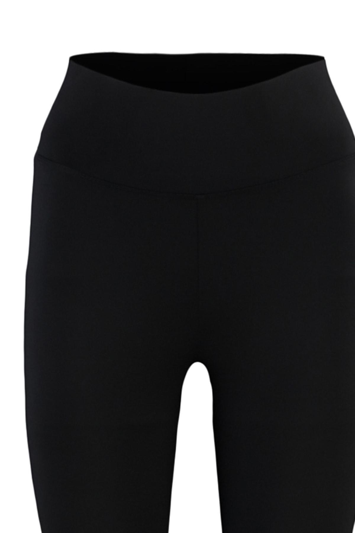 Black High Waist Leggings, Black, large image number 5