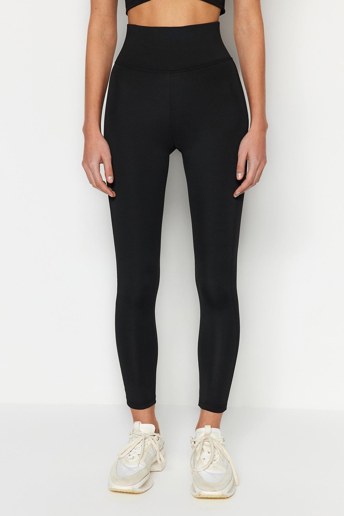 Black High Waist Leggings, , large image number 6