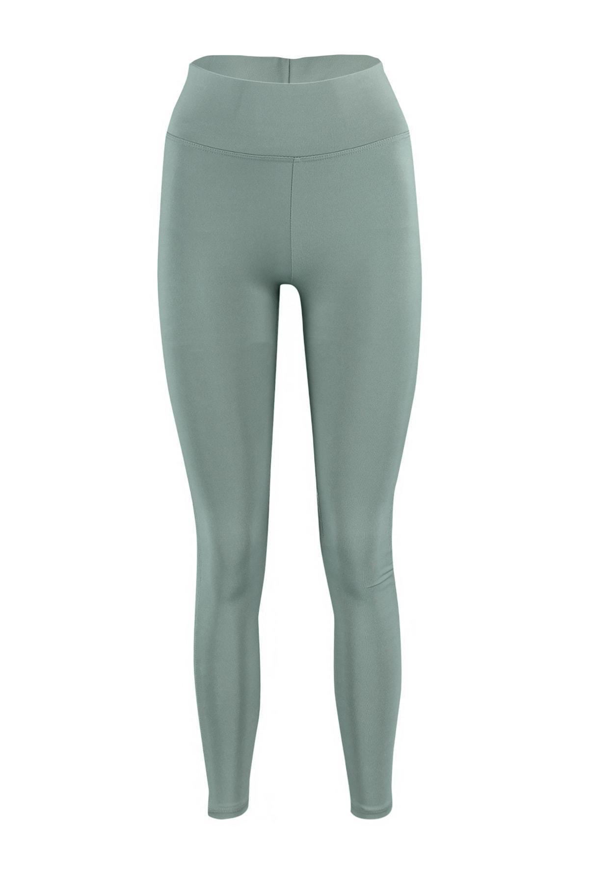 Khaki High Waist Sports Leggings, , large image number 6