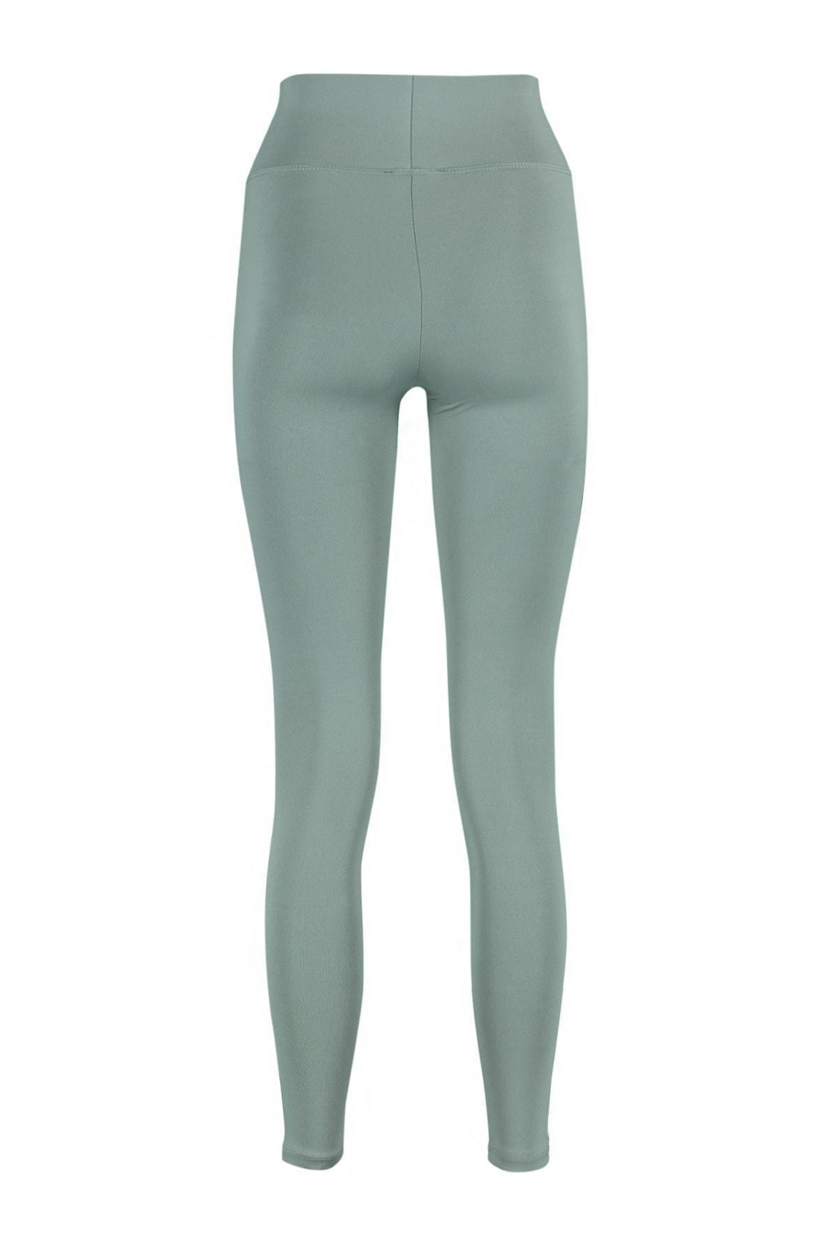 Khaki High Waist Sports Leggings, , large image number 7