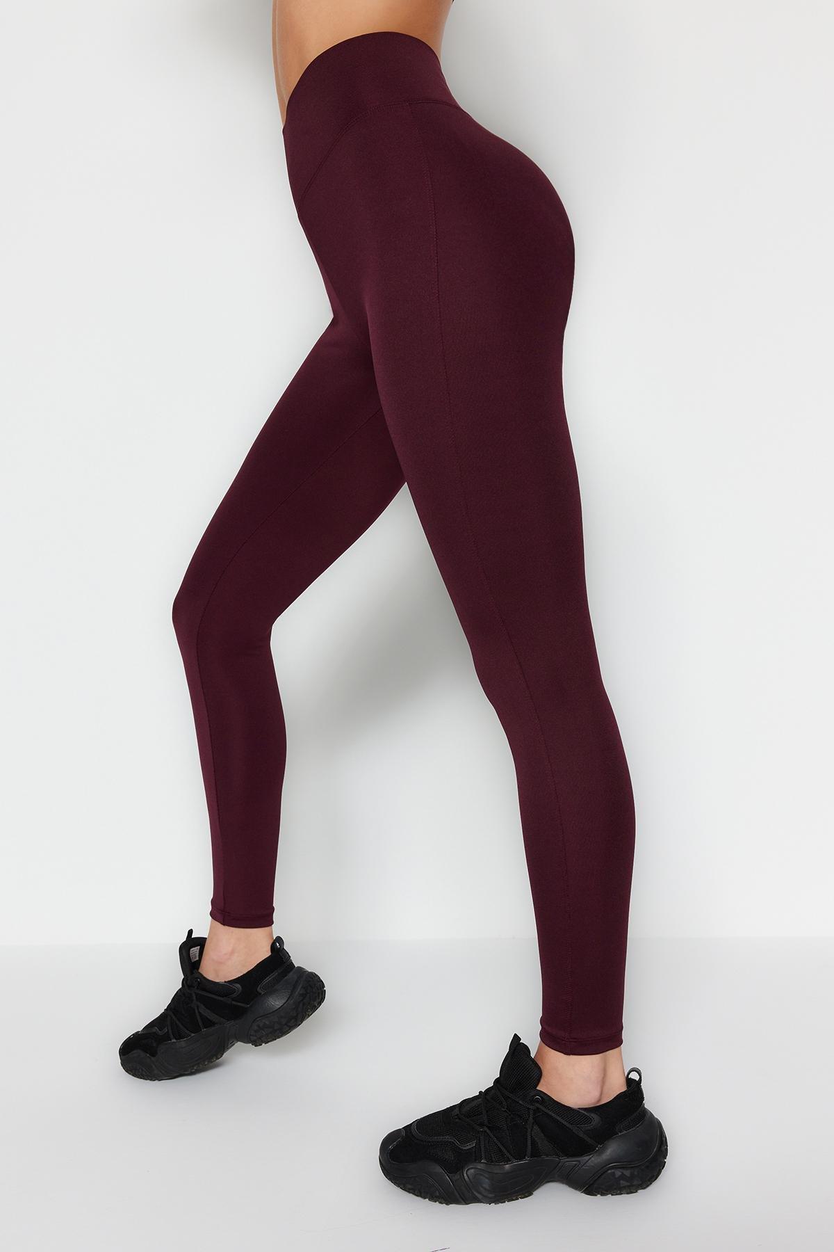 Purple Knitted Sports Leggings, , large image number 2