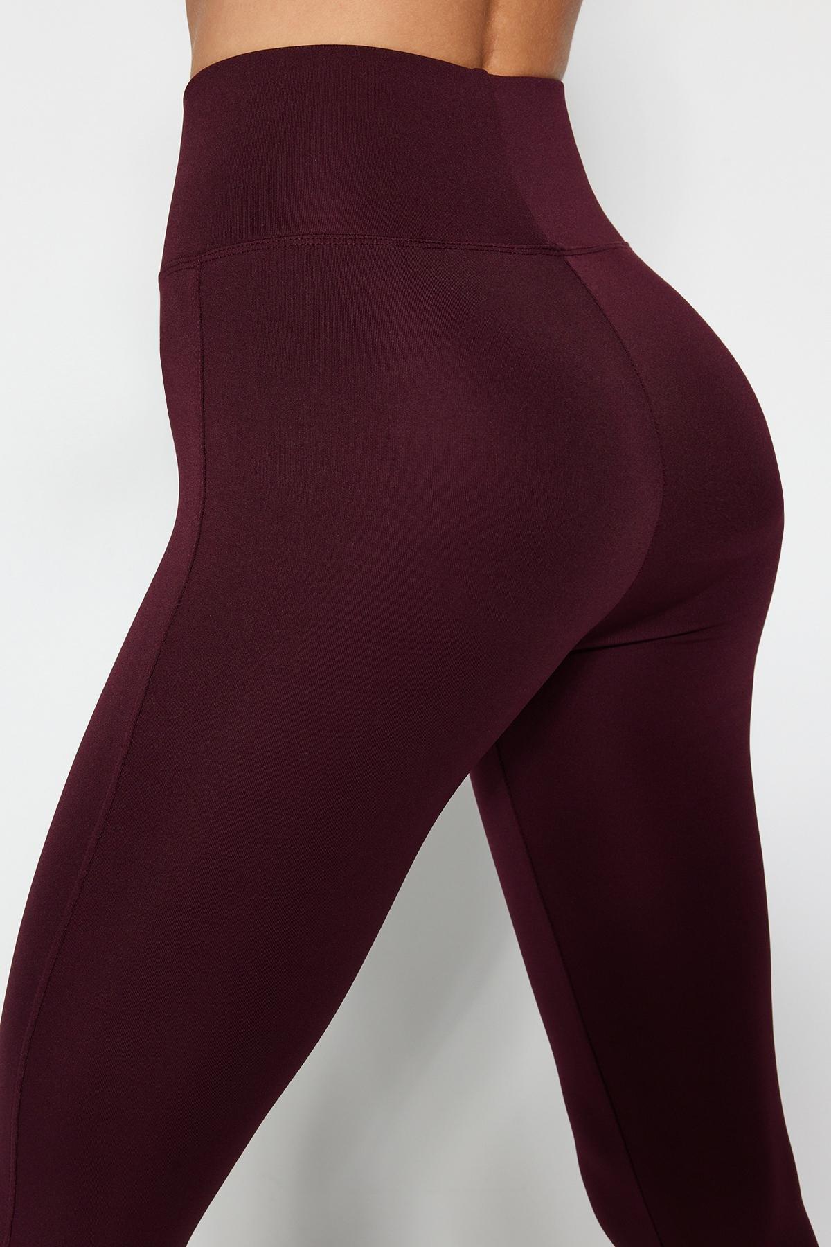 Purple Knitted Sports Leggings, , large image number 3