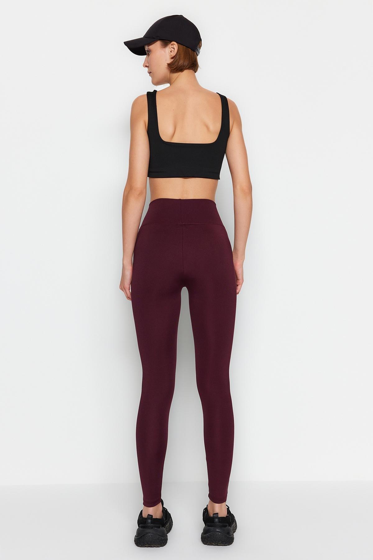 Purple Knitted Sports Leggings, , large image number 4