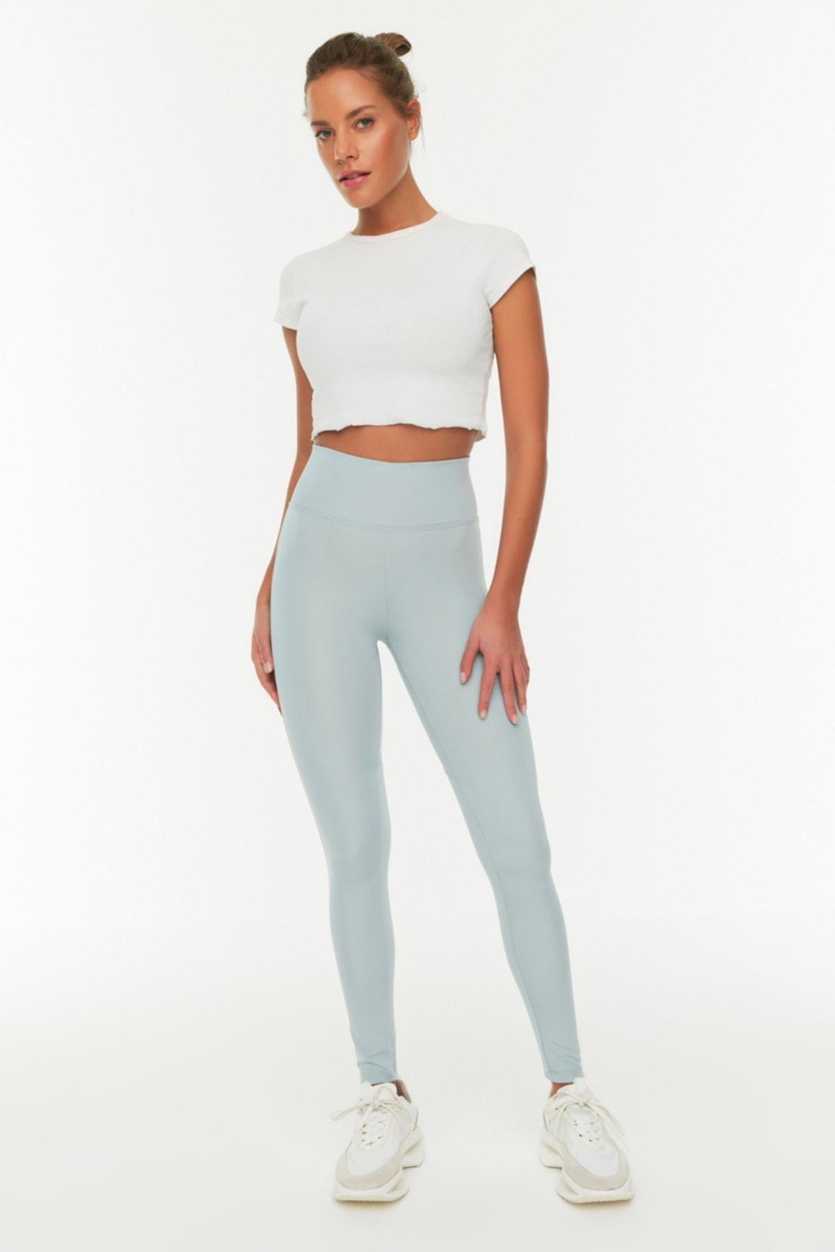 Brown High Waist Skinny Sports Leggings, , large image number 1