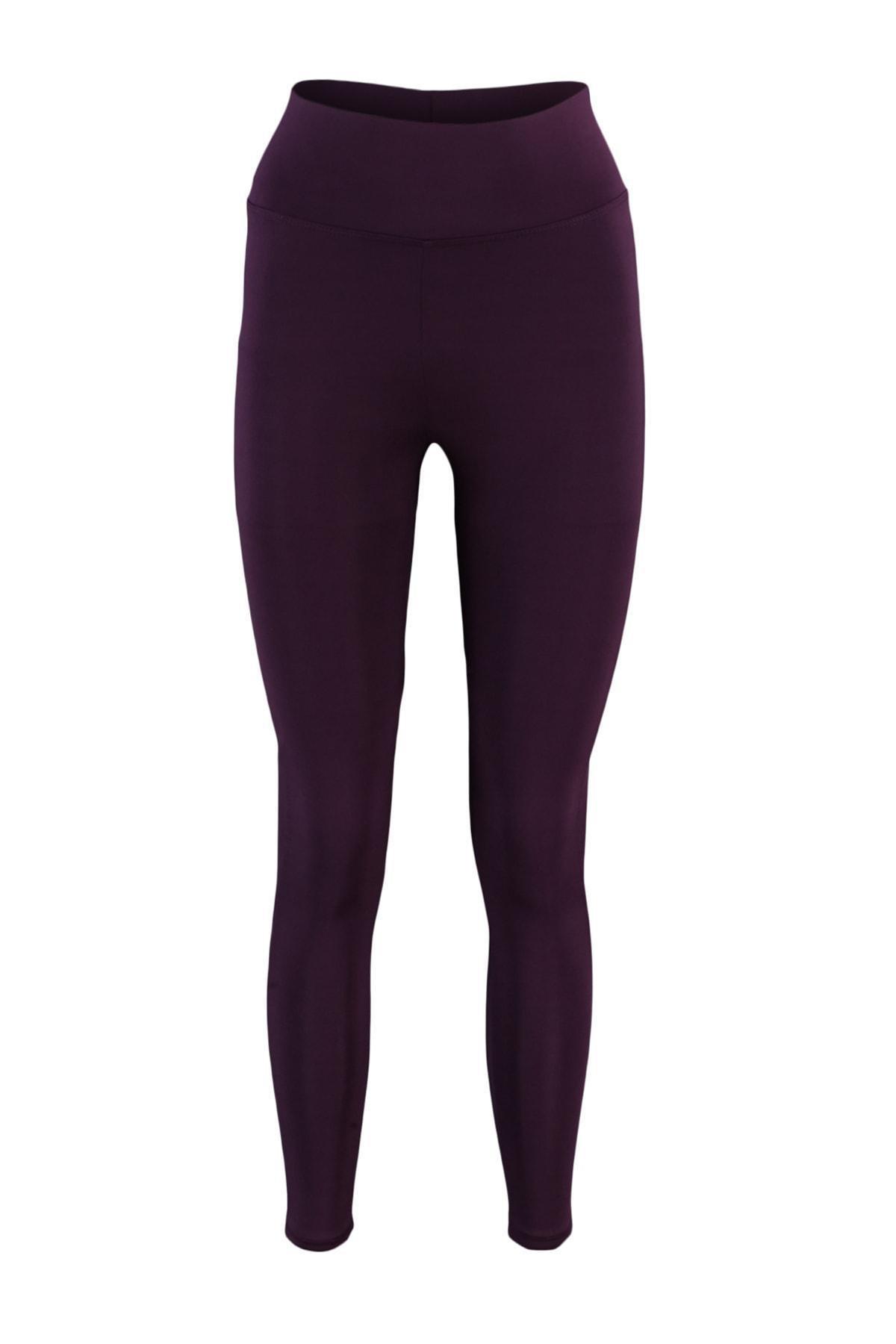 Purple Push-Up Full Length Knitted Sports Leggings, , large image number 11