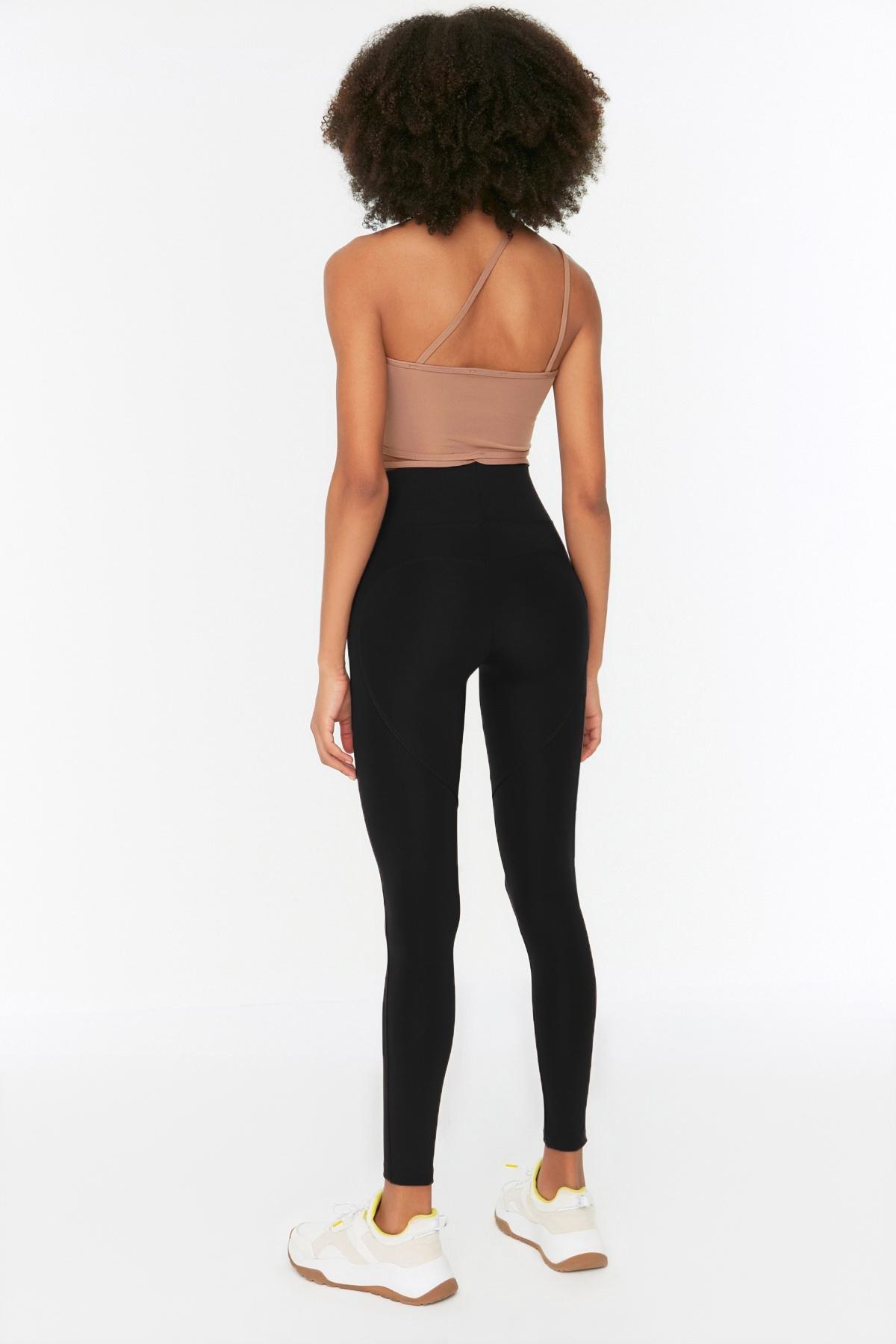 Black High Waist Leggings, , large image number 4