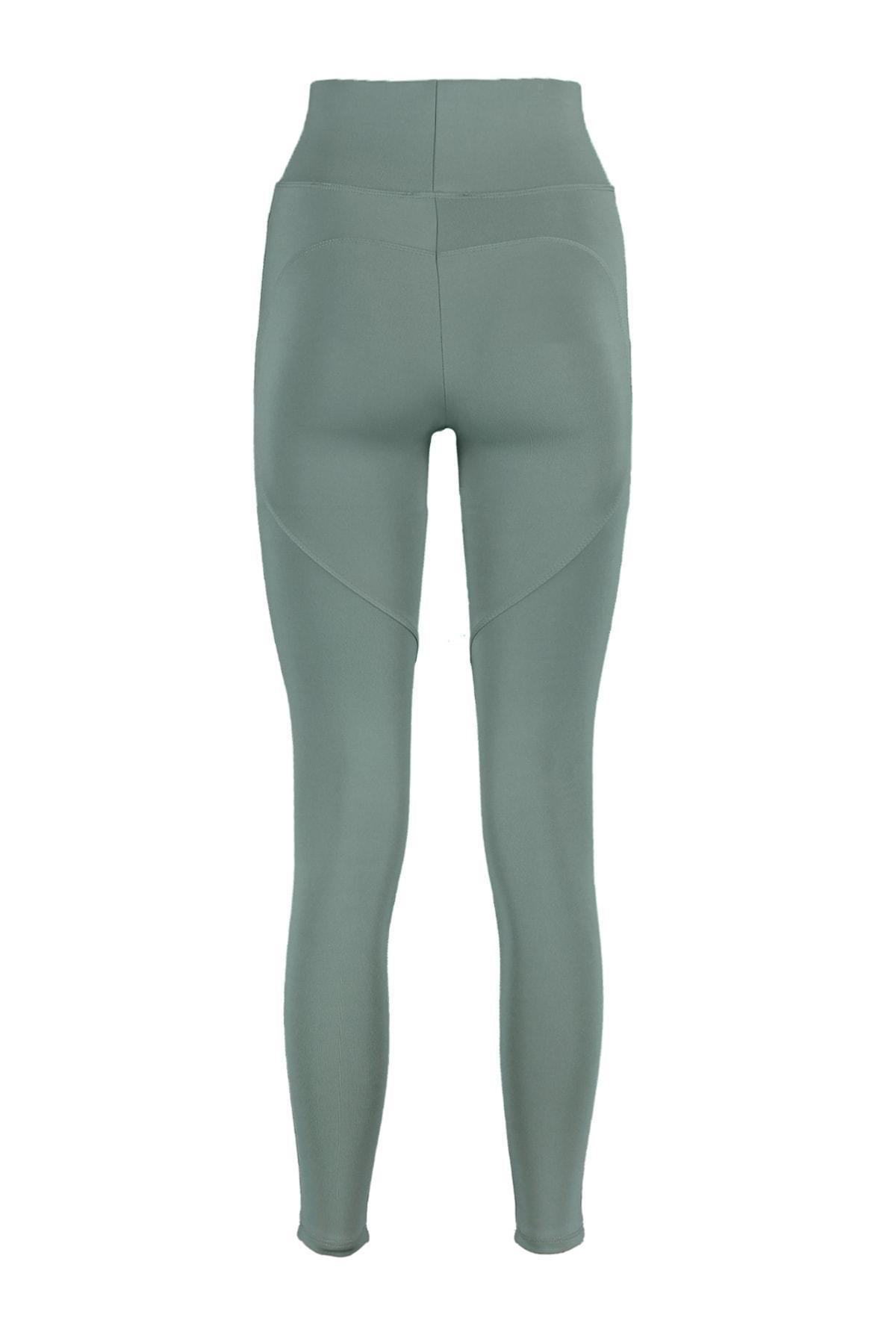 Khaki High Waist Leggings, , large image number 6