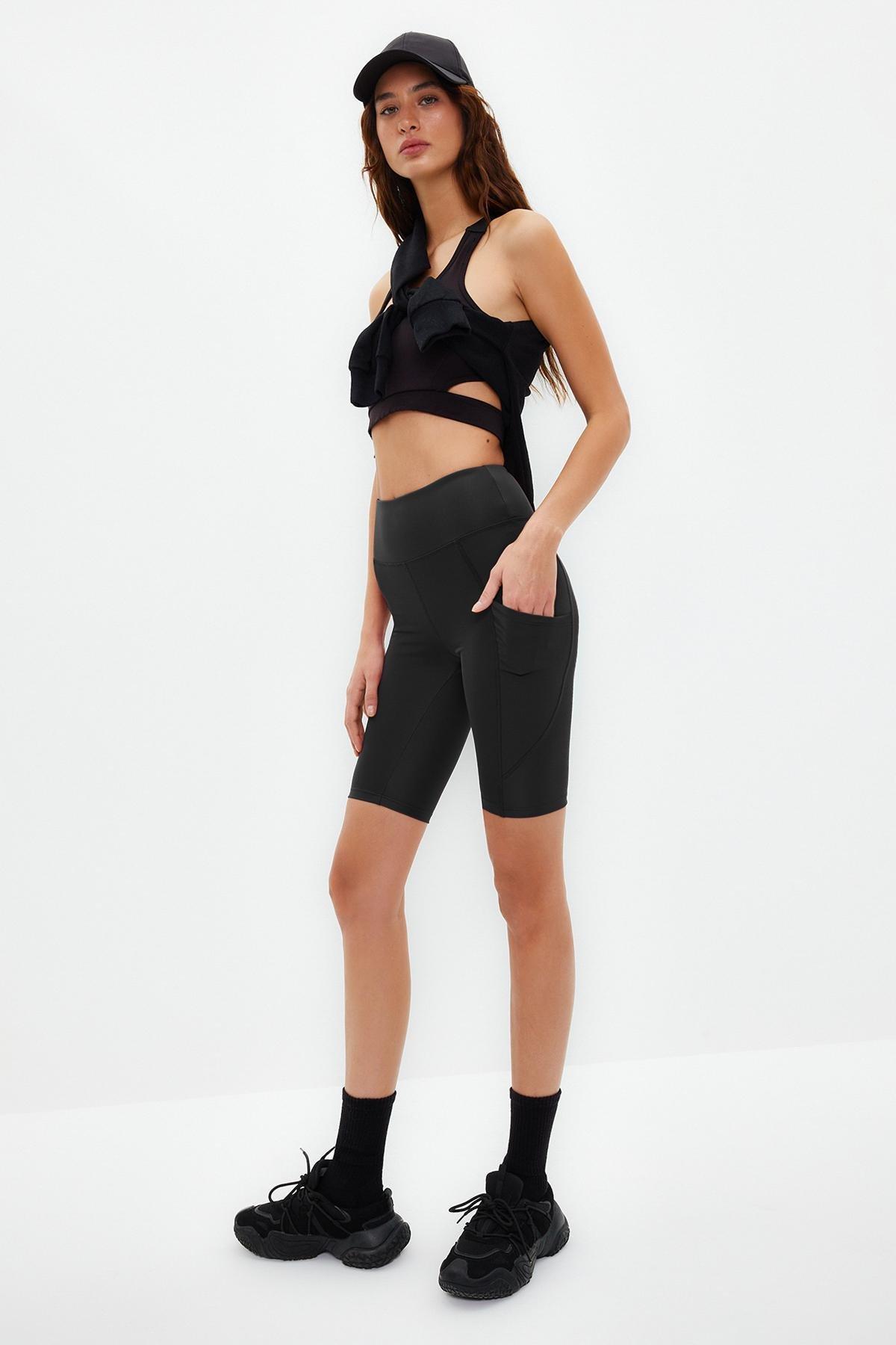Black High Waist Sports Leggings, , large image number 2