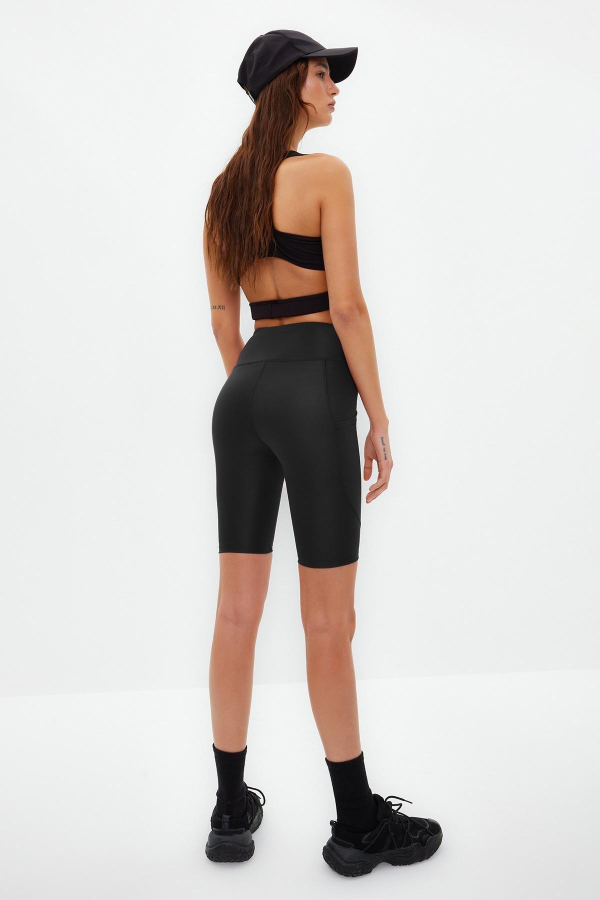 Black High Waist Sports Leggings, , large image number 8