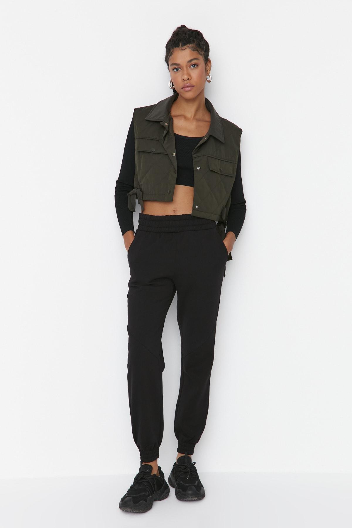 Black Joggers Sweatpants, , large image number 0