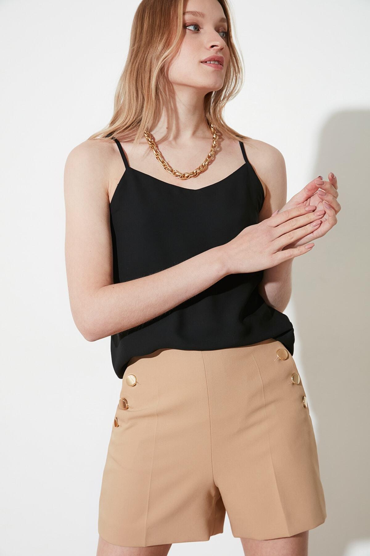 Black V Neck Blouse, , large image number 5