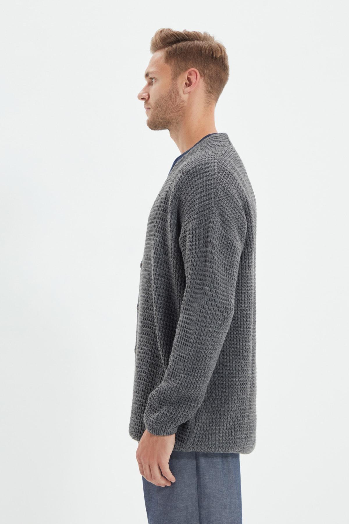 Gray Oversize Cardigan, , large image number 8