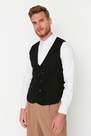 Trendyol - Black Double-Breasted Puffer Vest
