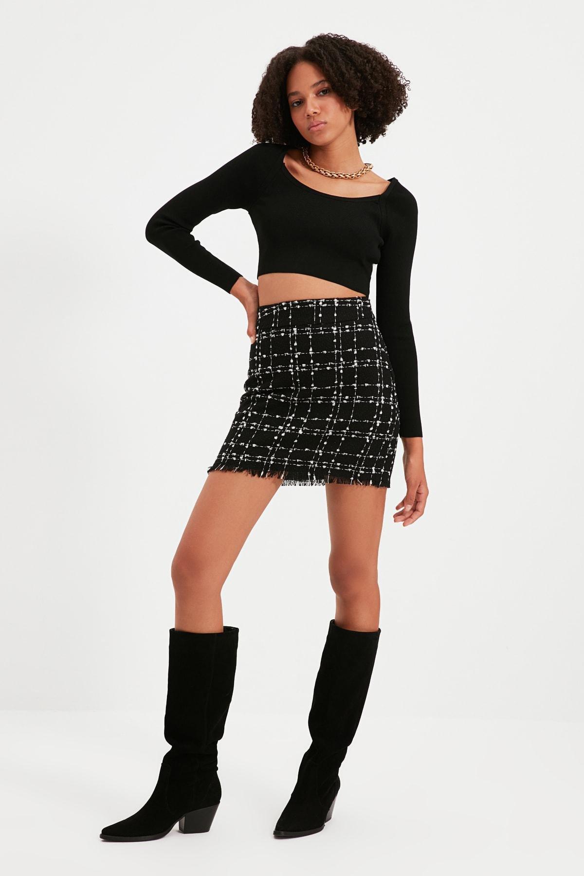 Black Mini Skirt, , large image number 1