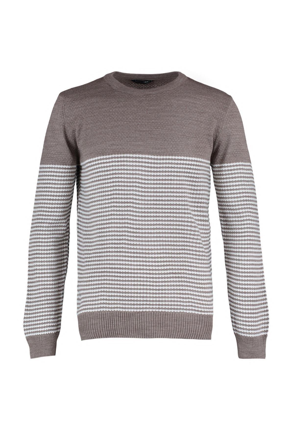 Beige Striped Sweater, , large image number 5