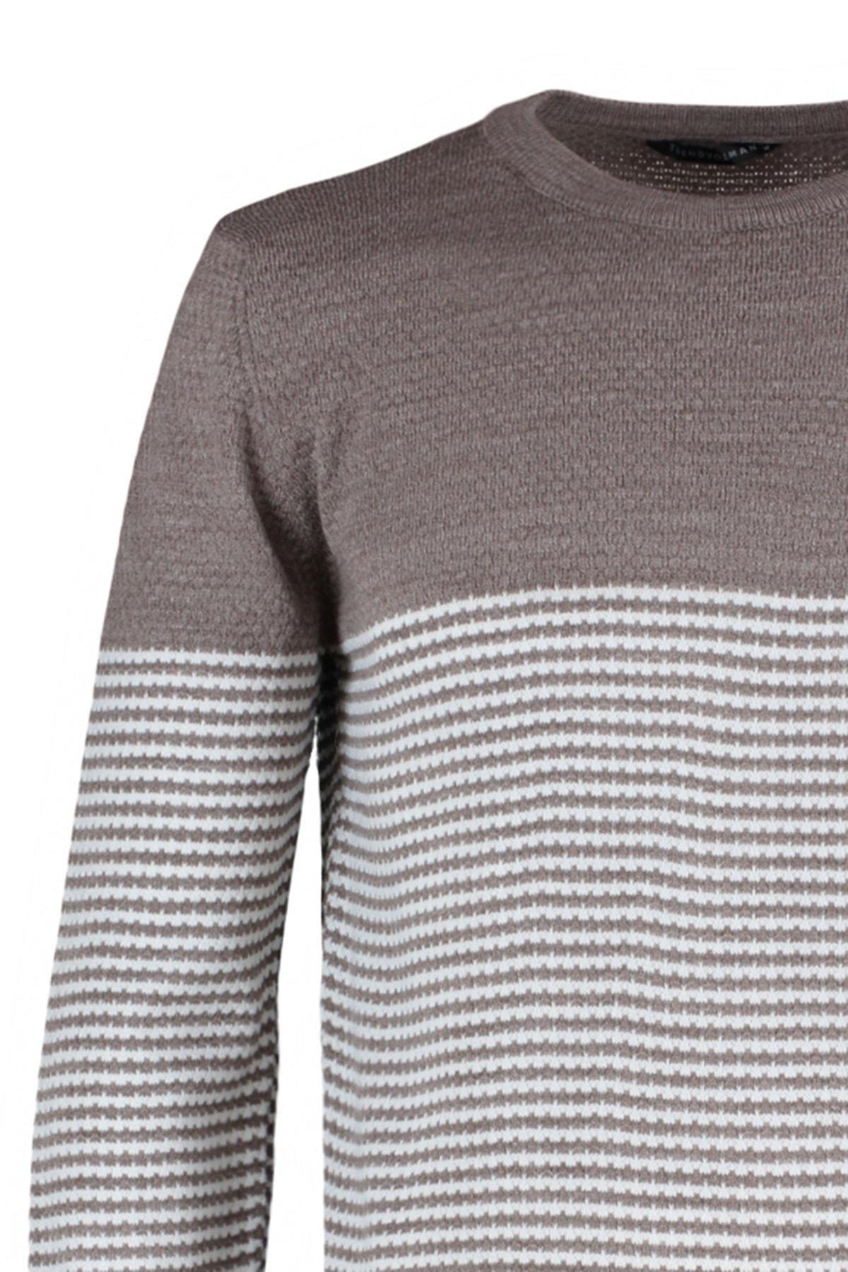Beige Striped Sweater, , large image number 6
