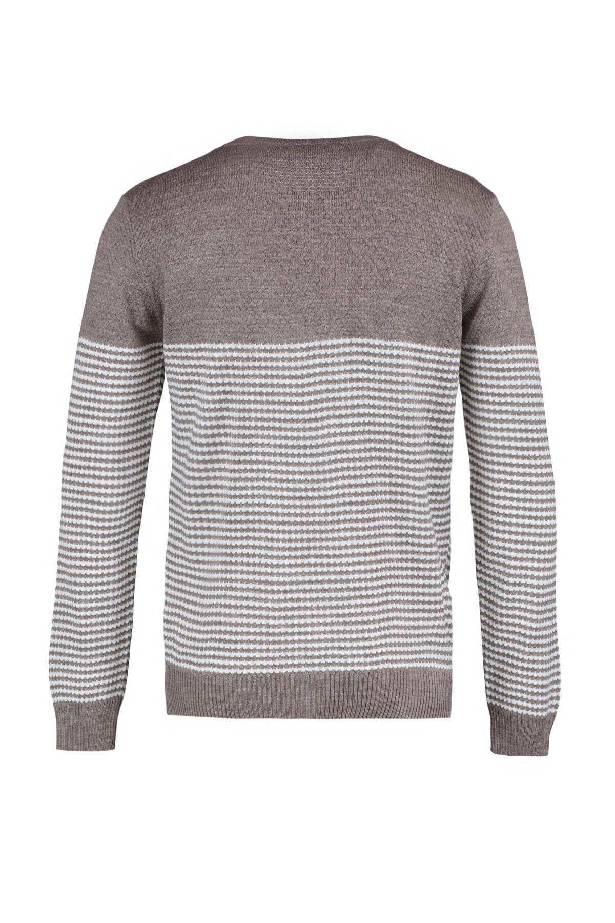 Beige Striped Sweater, , large image number 7