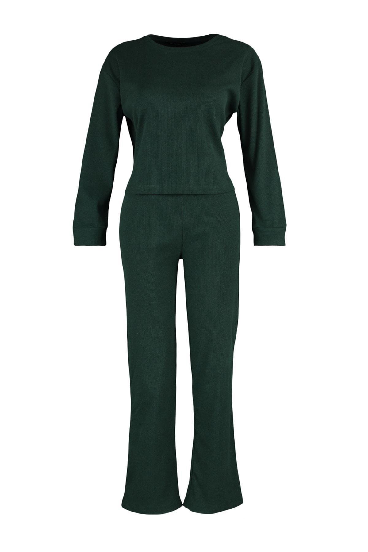 Green Plain Pyjama Set, , large image number 5