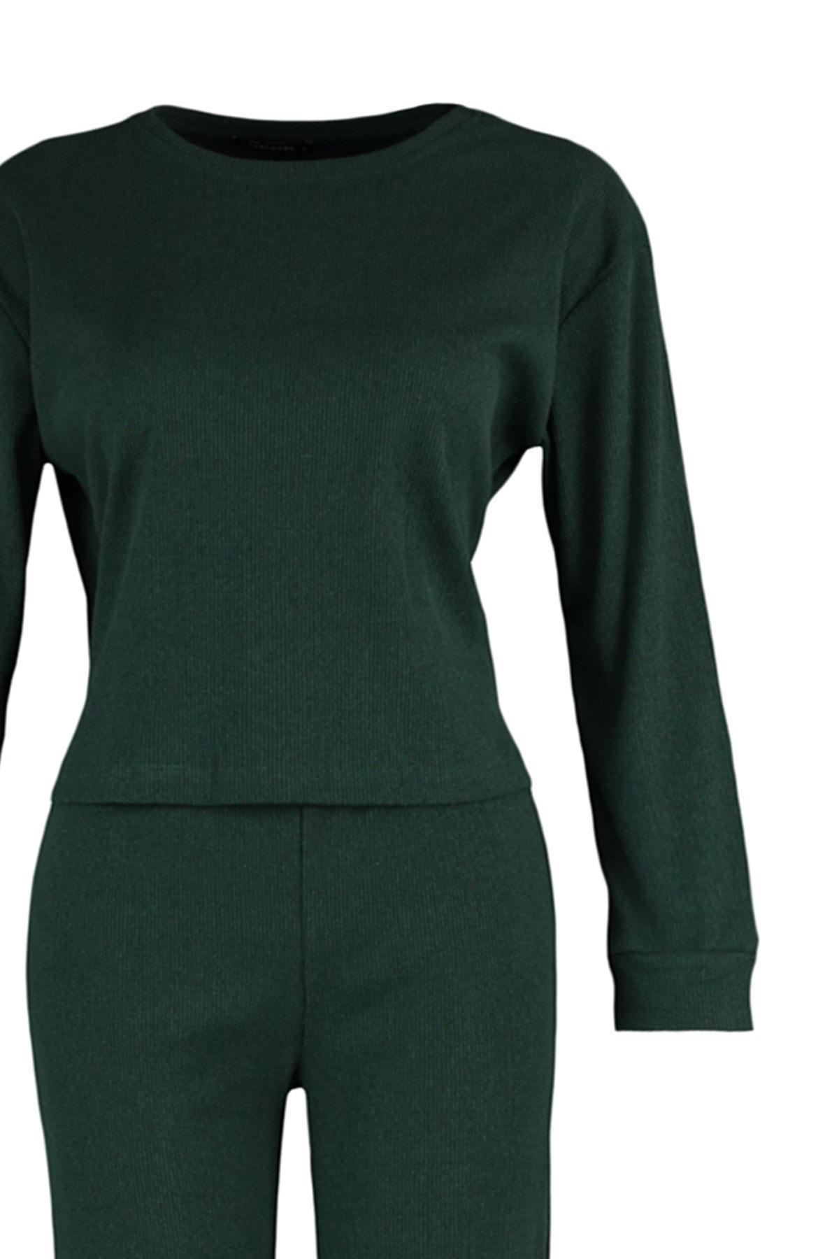 Green Plain Pyjama Set, , large image number 6