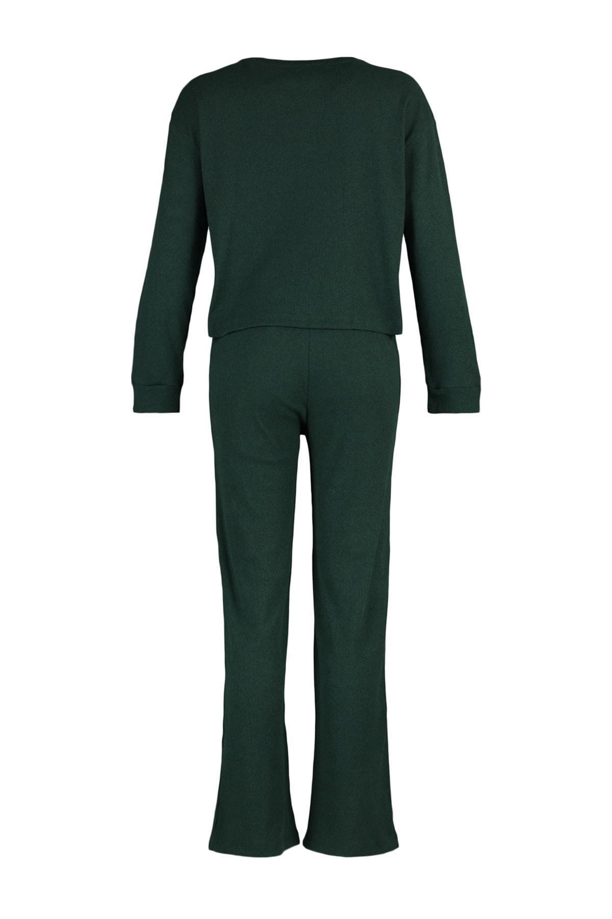 Green Plain Pyjama Set, , large image number 7